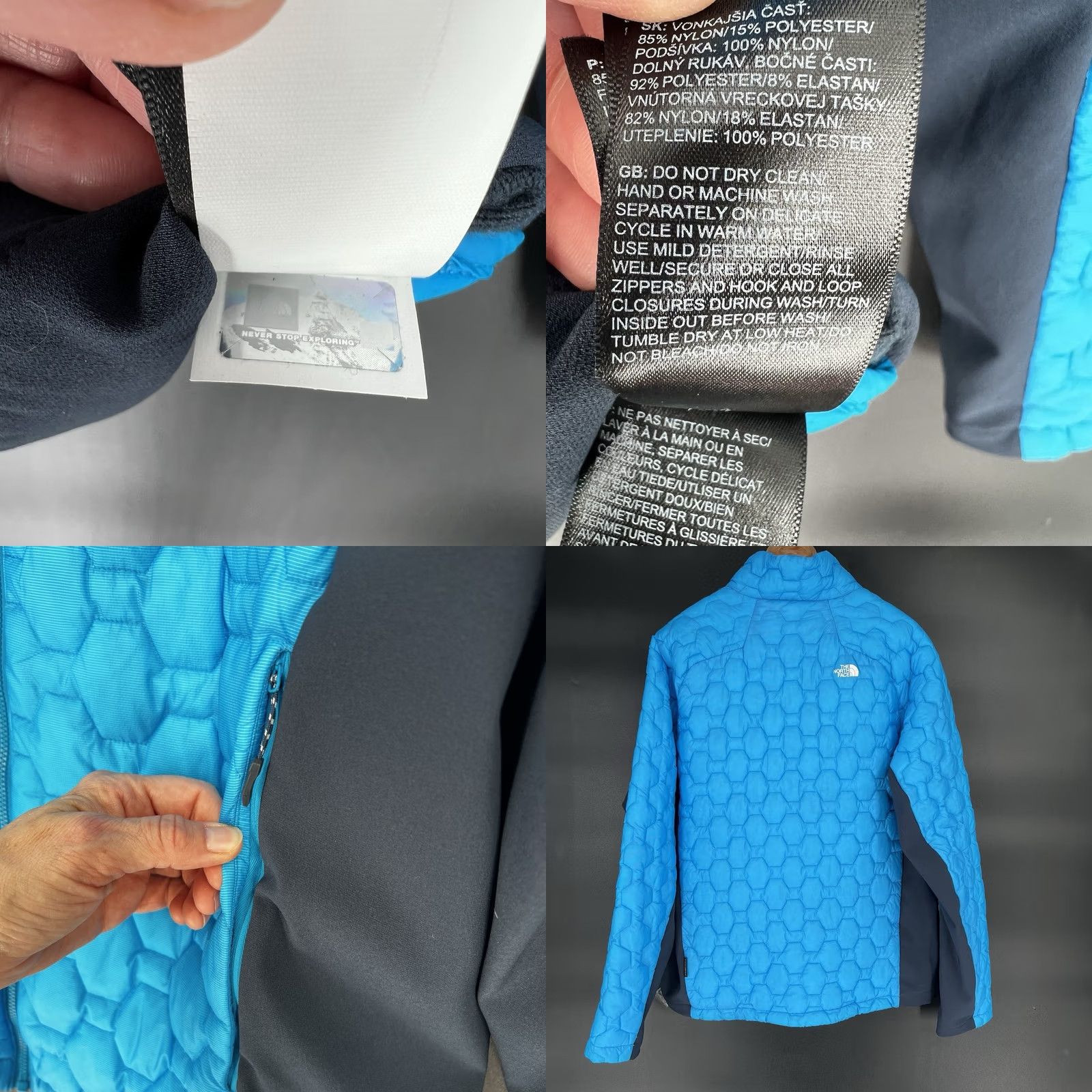 The North Face The North Face Thermoball Eco Puffer Jacket Blue Size Medium Full Zip Quilted Size US M / EU 48-50 / 2 - 8 Thumbnail