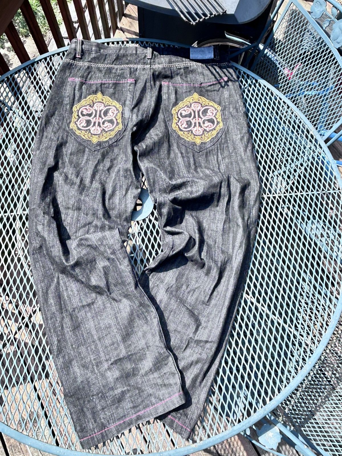 Other CRAZY RARE REFUSE DENIM Y2K EMBROIDERED JEANS BAGGY Size US 40 / EU 56 - 1 Thumbnail