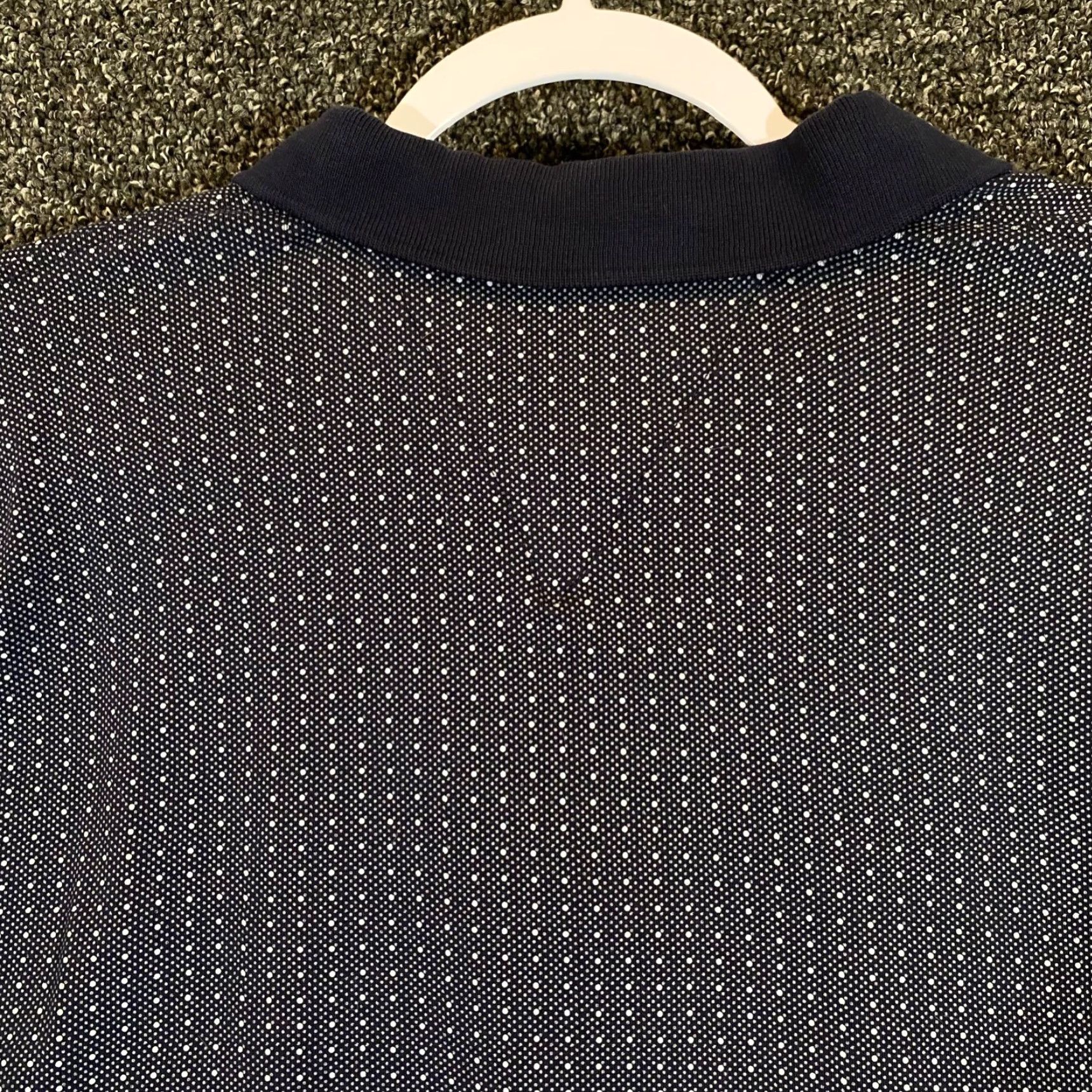 Vintage VINTAGE Santorini Polo Shirt Mens Large Blue White Polka Dot Cotton Short Sleeve Casual Golf Greece Size US L / EU 52-54 / 3 - 8 Thumbnail