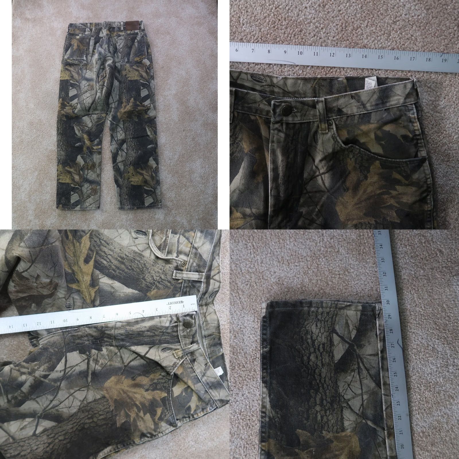 Wrangler VINTAGE Wrangler ProGear Jeans Men's 34x30 Camouflage 5-Pocket Denim Cotton Button Zip Distressed Logo Grovernment? Size US 34 / EU 50 - 8 Thumbnail