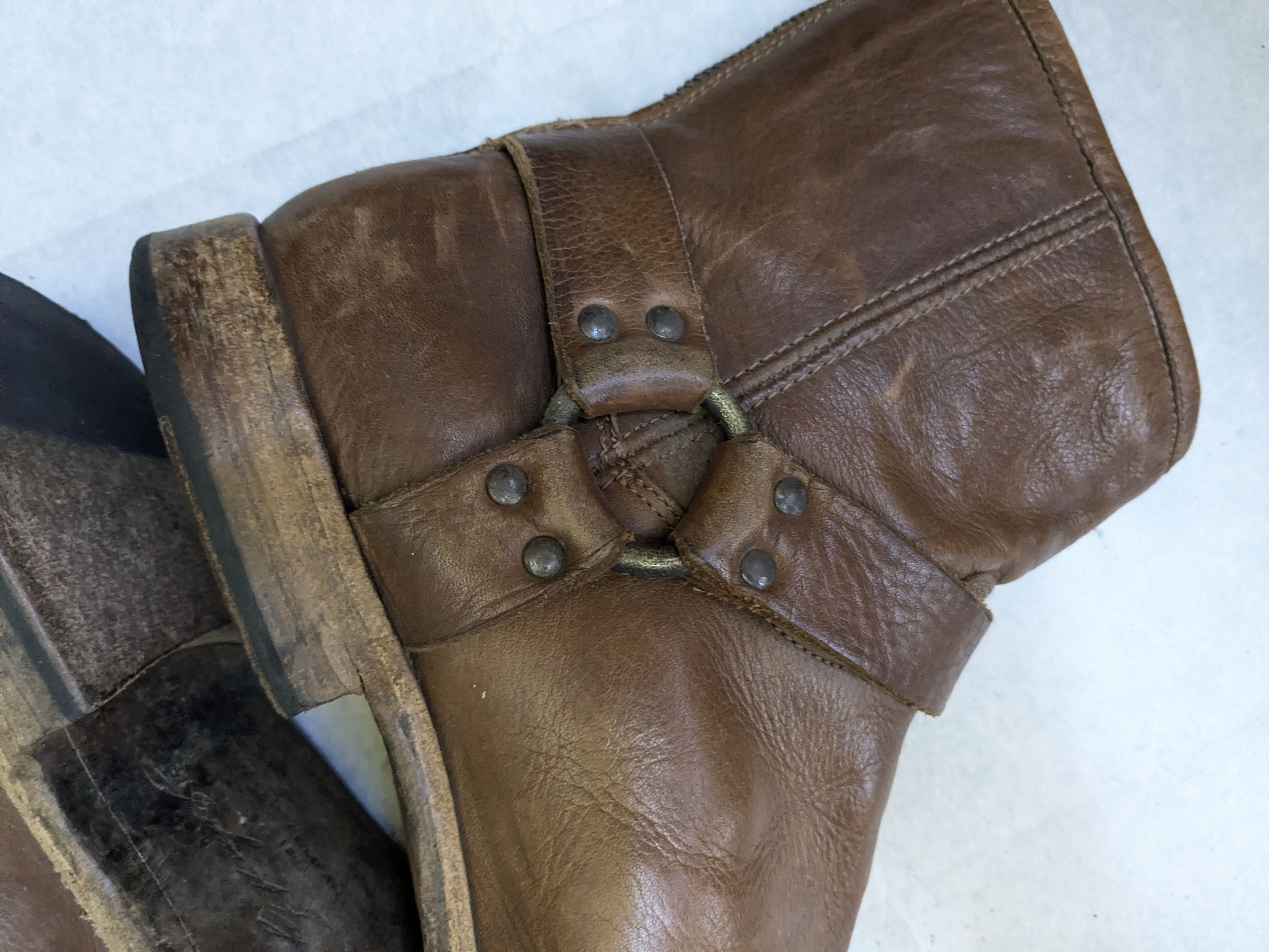 Frye Frye Harness Boots Brown Leather 10.5 D Buckle Size US 10.5 / EU 43-44 - 11 Thumbnail