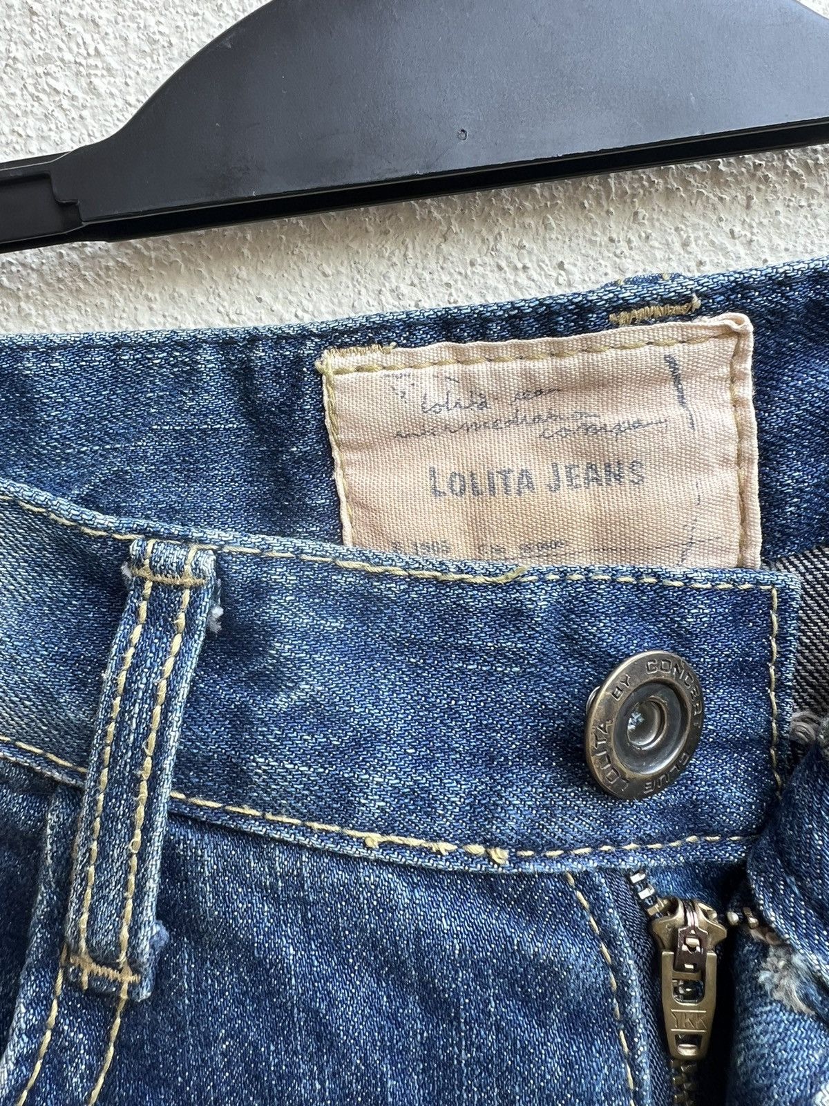 Vintage RARE! Yoshitomo Nara Lolita Vintage Denim Jeans Size US 30 / EU 46 - 7 Thumbnail