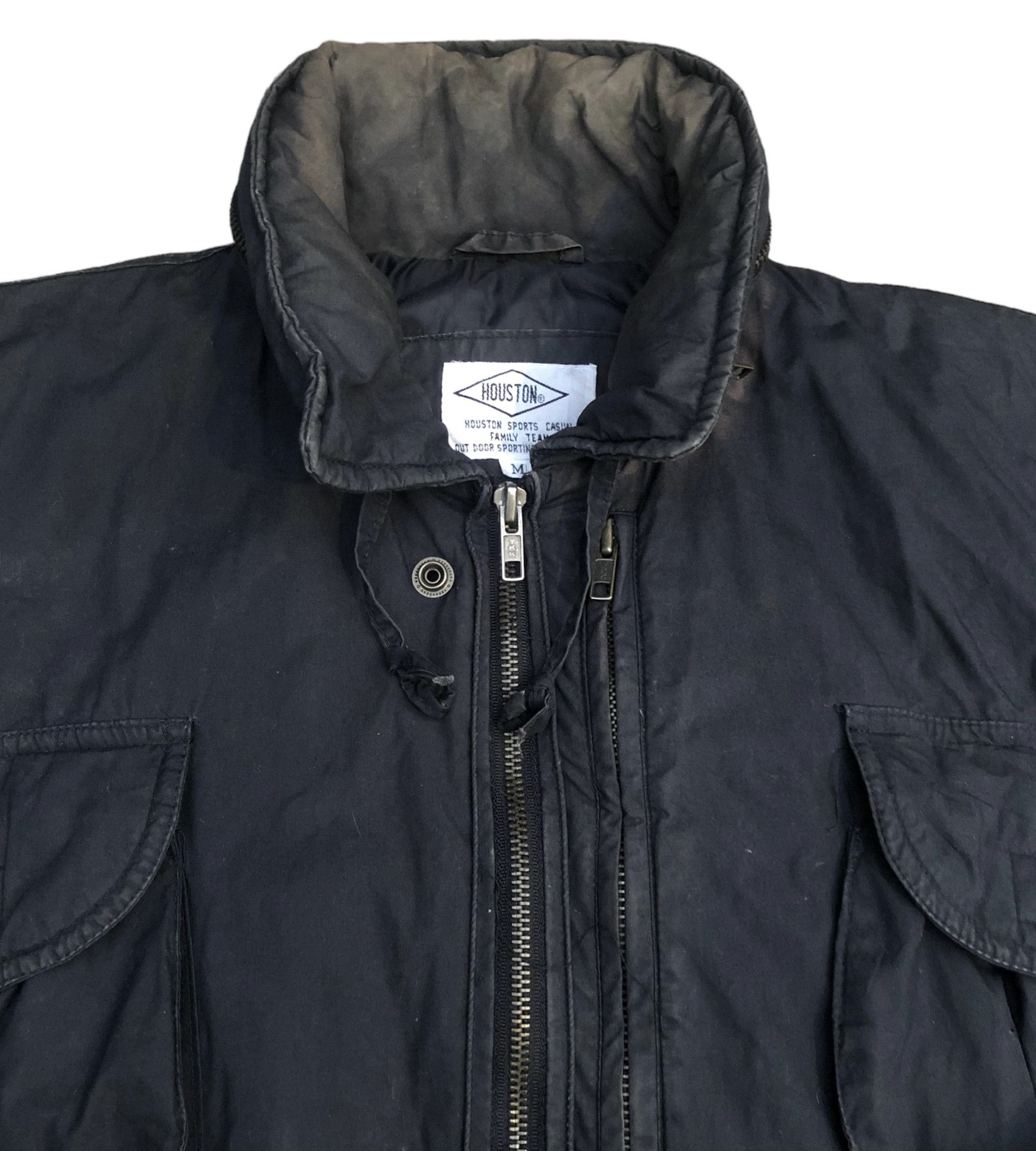 Issey Miyake × Le Grande Bleu (L.G.B.) Vtg HOUSTON Military Parachute Bomber Cargo Tactical Jacket Size US M / EU 48-50 / 2 - 5 Thumbnail