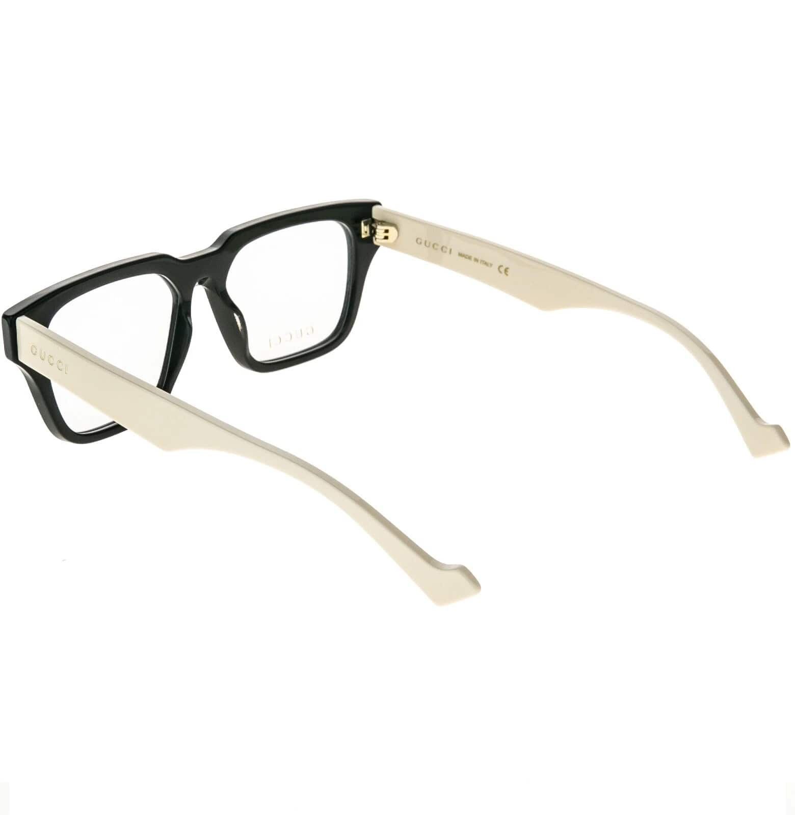 Gucci GUCCI GG0963O 0963 Black White Rectangular Eyeglasses 002 Size ONE SIZE - 7 Thumbnail