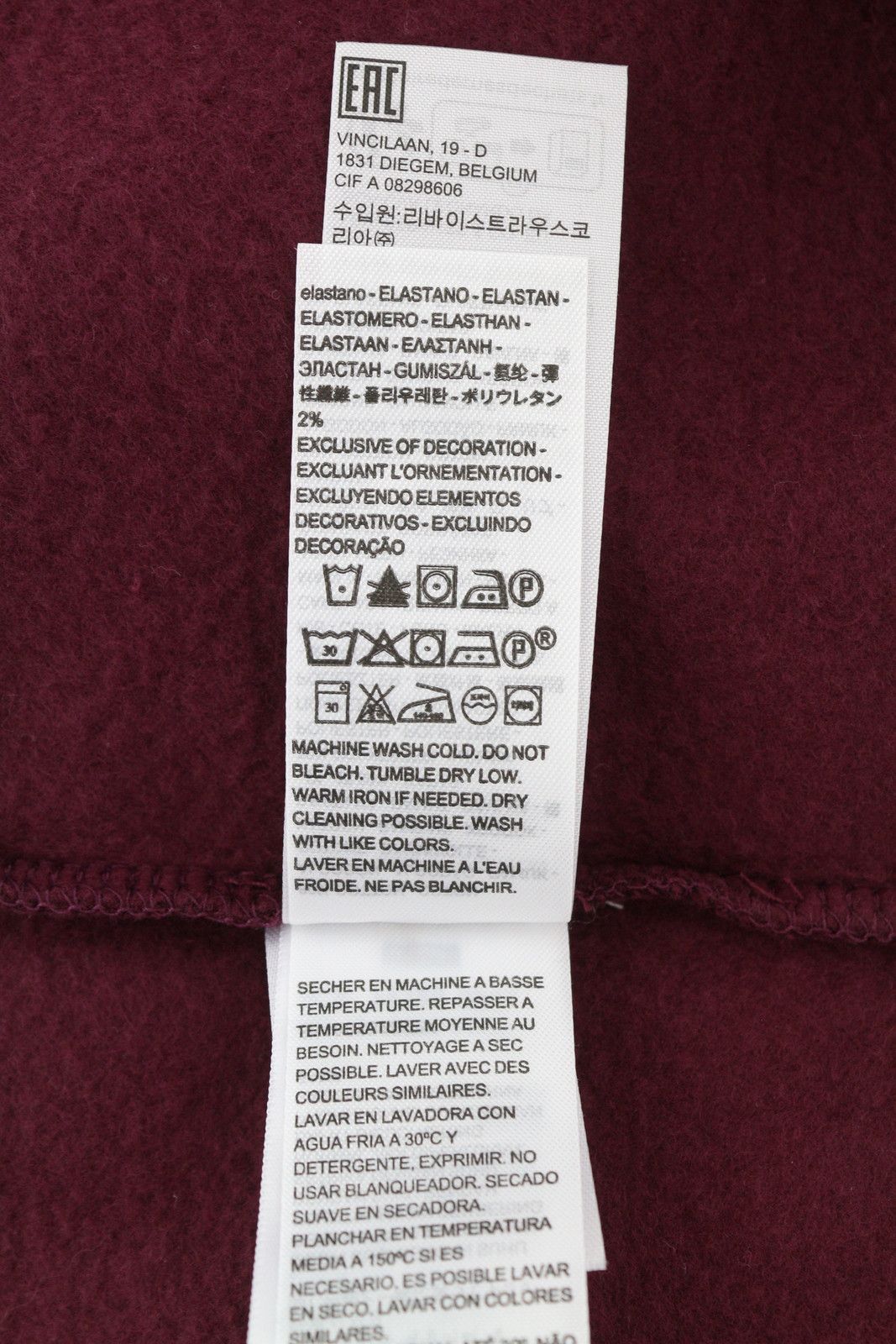 Levi's STANDARD FIT XL Burgundy Full Zip Logo Hooded 87113 Size US XL / EU 56 / 4 - 9 Thumbnail