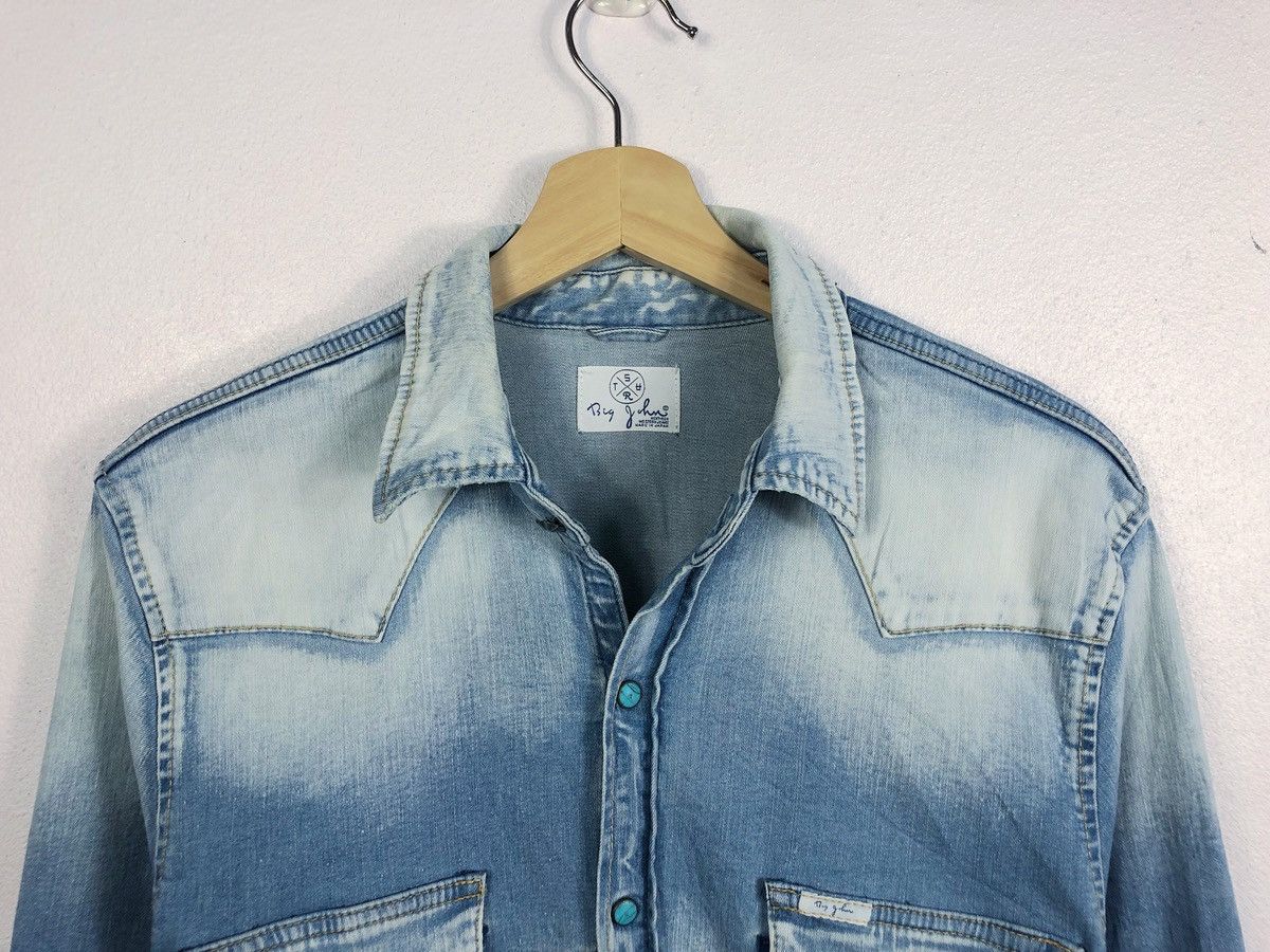 Big John Rare Big John Kurashiki Japan Western Jeans Denim Shirt Size US M / EU 48-50 / 2 - 2 Thumbnail
