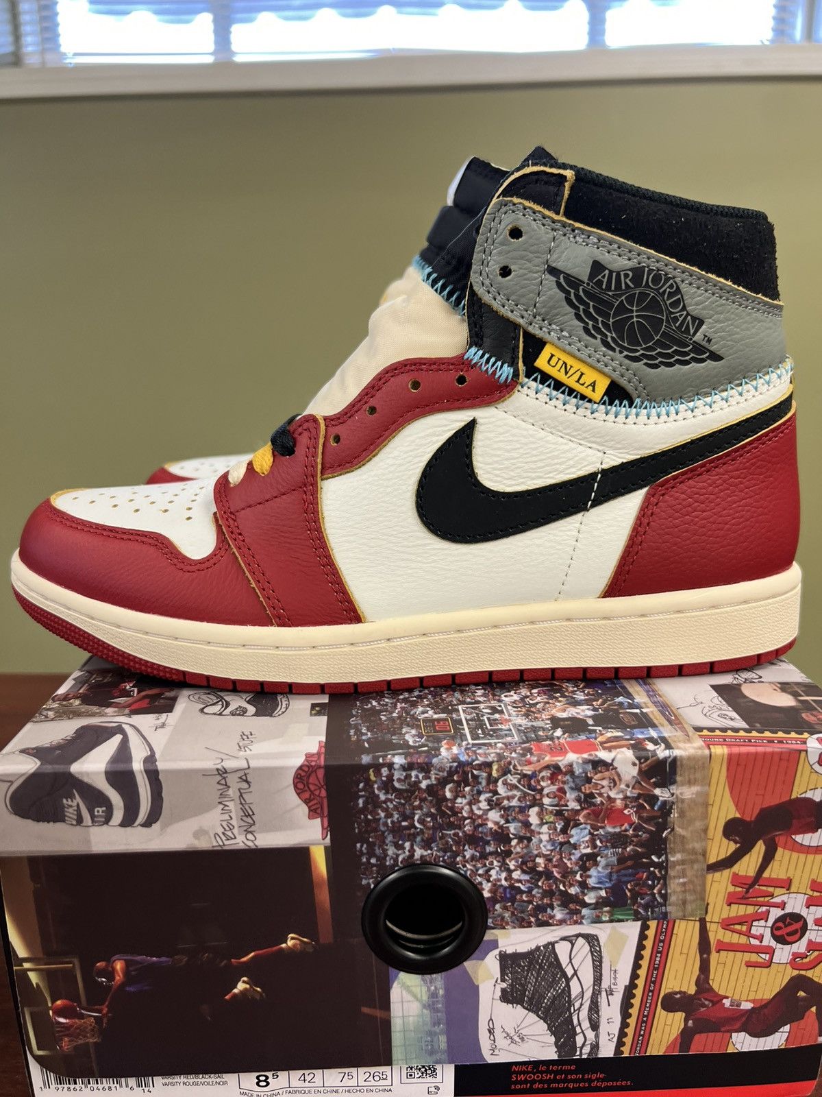 Jordan Brand × Union LA Jordan 1 Retro High OG SP Union LA Chicago Shadow Size US 8.5 / EU 41-42 - 4 Thumbnail