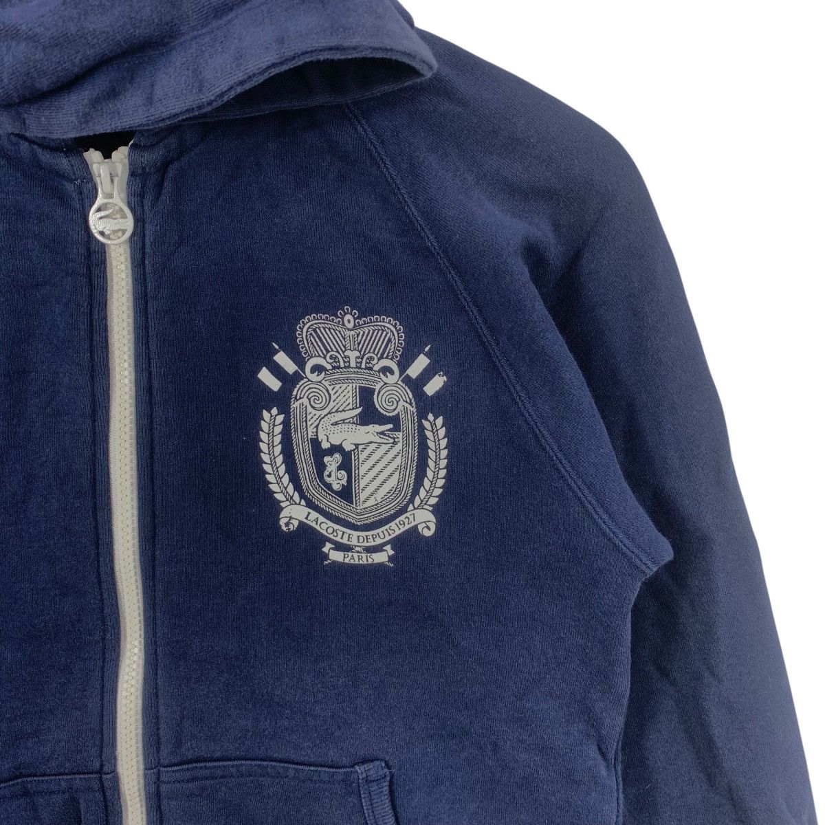 Lacoste LACOSTE PARIS Crest Logo Zipper Ringer Hoodie Sweatshirt Size S / US 4 / IT 40 - 5 Thumbnail