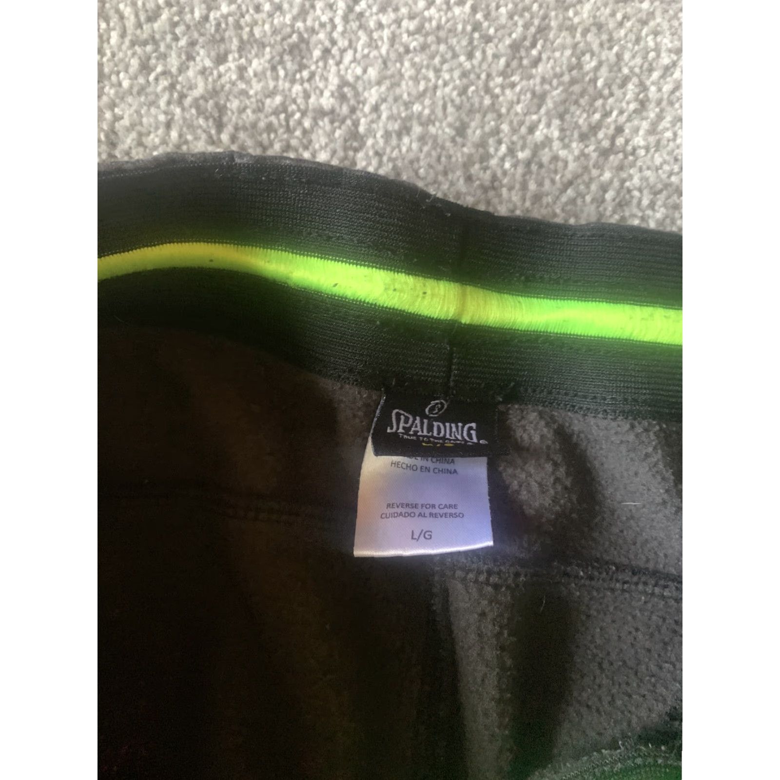 Spalding Spalding L Mens Joggers Drawstring Athleisure Sweatpants Gray Moisture Wicking Pockets Zip Pocket Adjustable Waist Athletic Stretch Size US 33 - 5 Thumbnail