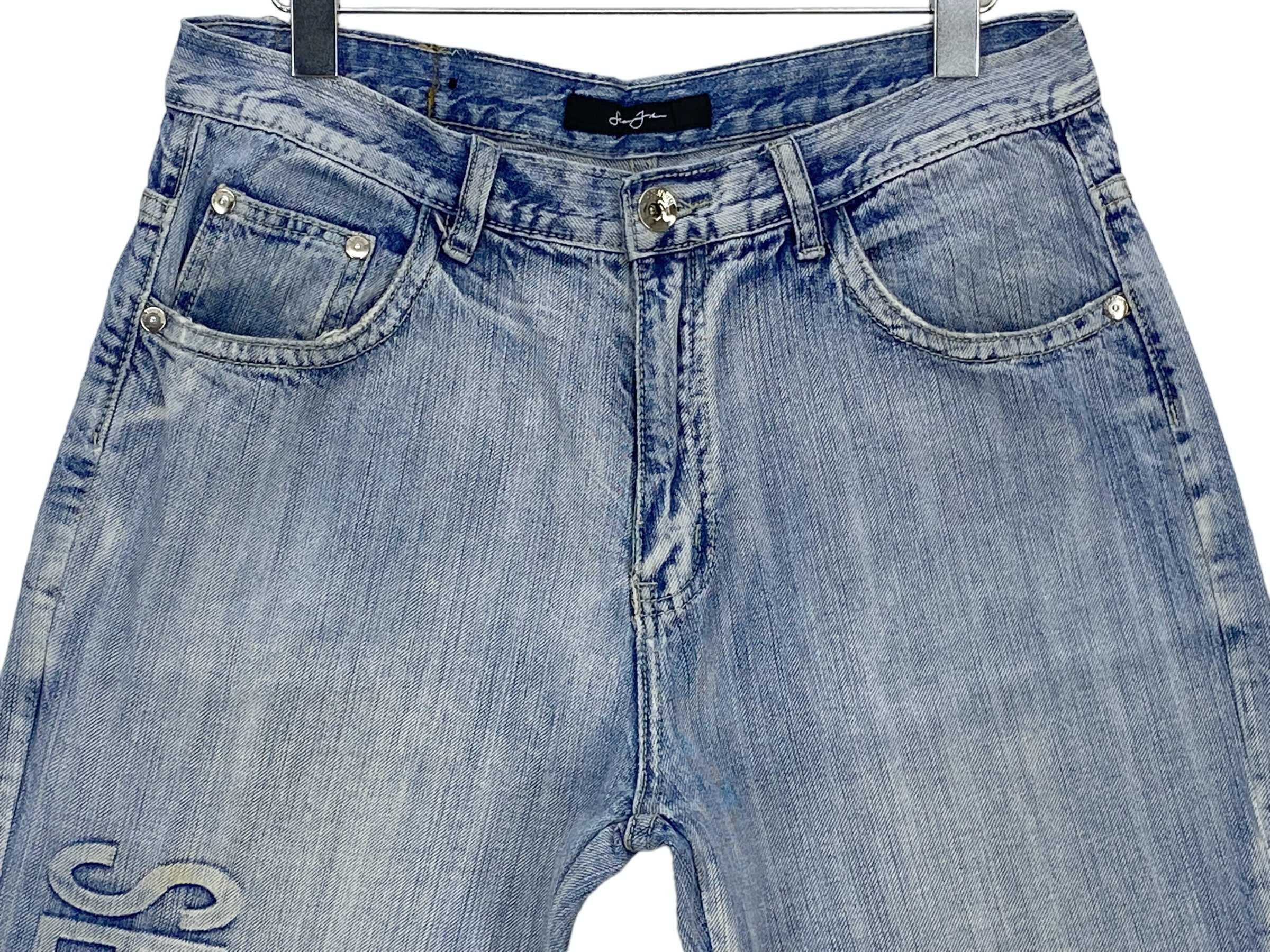 Sean John Sean John Baggy Denim Jeans Embroided Logo Jeans Hip Hop Size US 32 / EU 48 - 3 Thumbnail