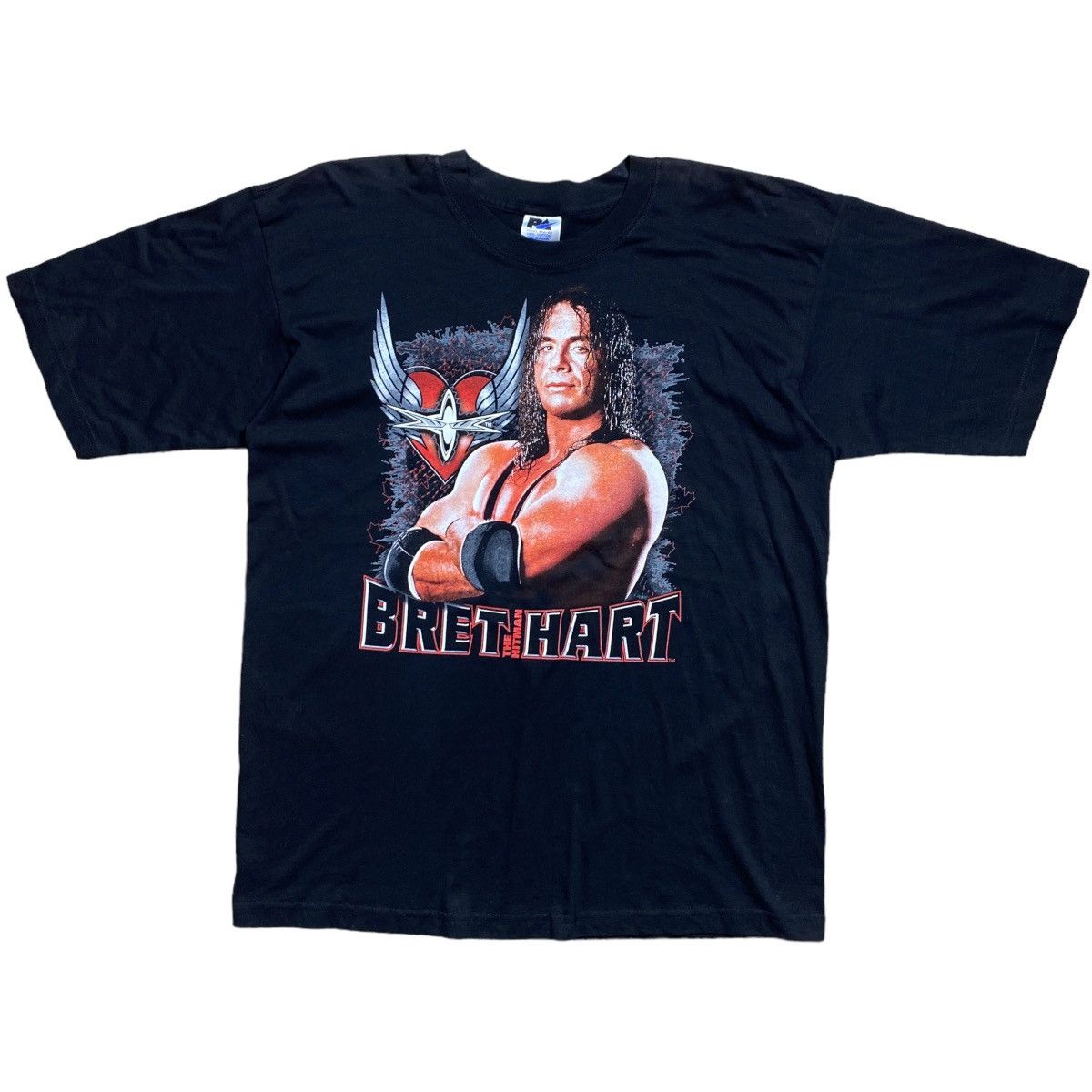 image of Vintage x Wcwnwo 1998 Wcw Bret The Hitman Hart in Black, Men's (Size XL)