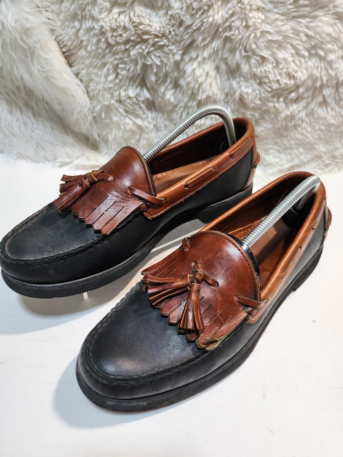 Sebago SEBAGO Handsewn Men’s Sz 10 Leather Shoes Tassel Brown Black Size US 10 / EU 43 - 2 Thumbnail