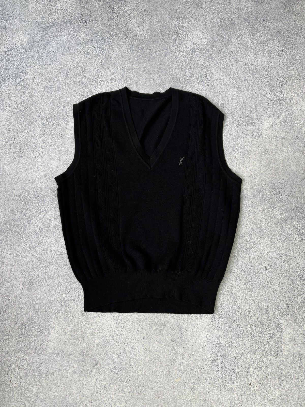 Vintage × Yves Saint Laurent Vintage YSL Yves Saint Laurent cashmere vest Size US L / EU 52-54 / 3 - 1 Thumbnail