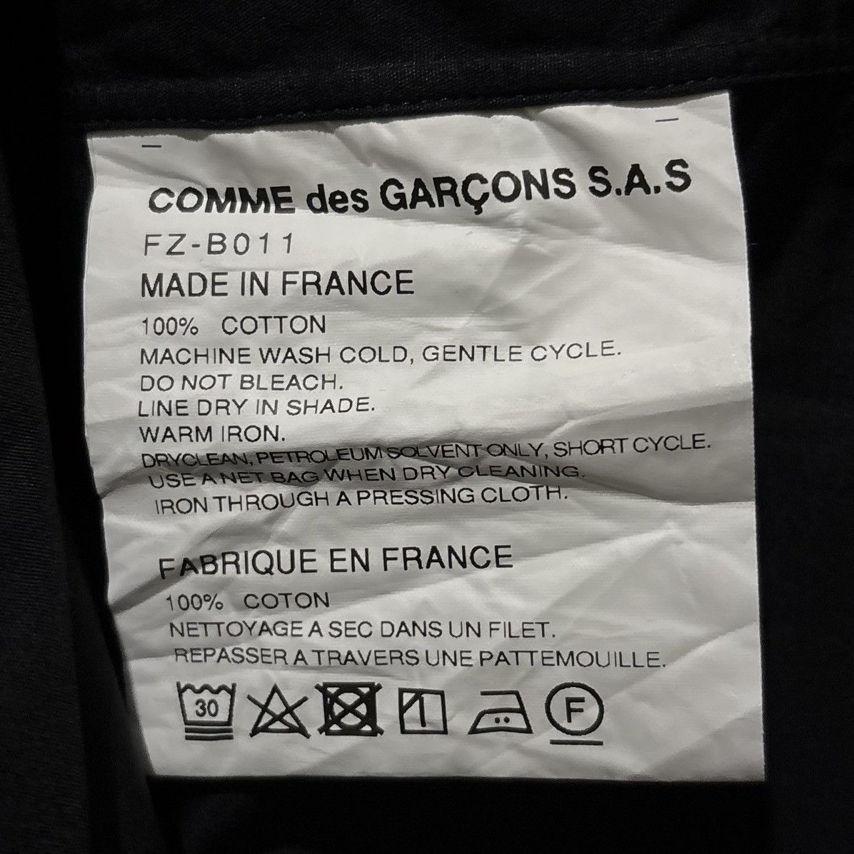Comme des Garcons Comme des Garcons SHIRT Button Up Black Shirt Size US XL / EU 56 / 4 - 4 Thumbnail