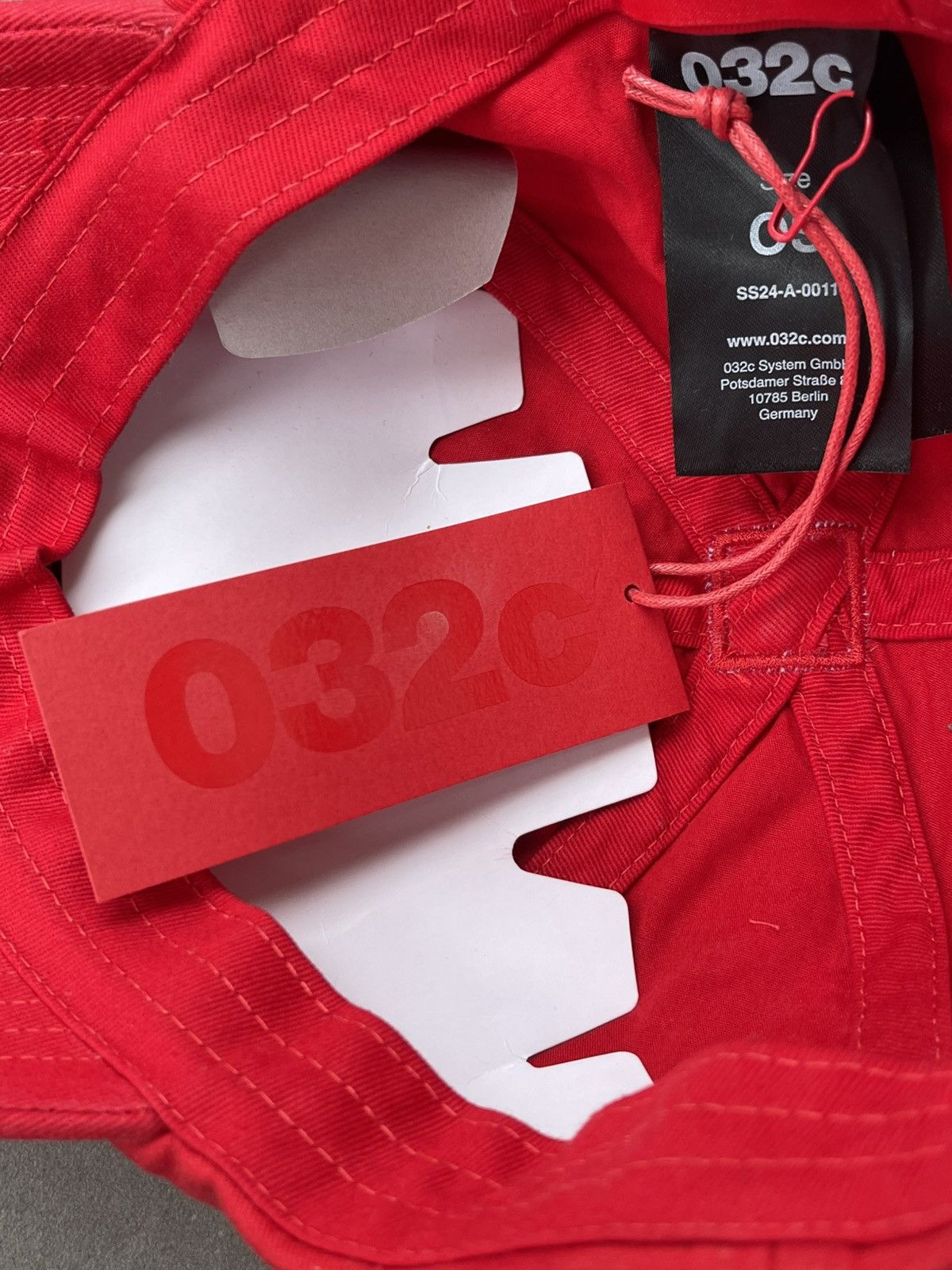 032c !DS! SS24 032c Logo Distressed Red Cap Size ONE SIZE - 7 Thumbnail