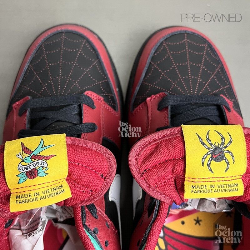 Nike Size 12 - Nike Dunk Low Retro LTD 'Biker Tattoos' Pre-Owned Size US 12 / EU 45 - 10 Thumbnail