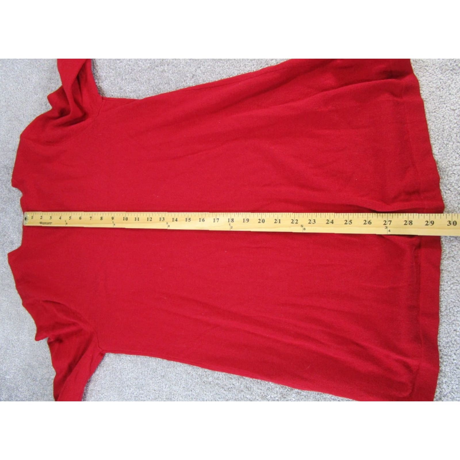 J. Jill J.Jill Sweater Womens Small Tall Red Cotton Pullover Knit V-Neck Long Sleeve Knit Shirt Womens Tall Small Red Cotton Pullover Sweater Size S / US 4 / IT 40 - 7 Thumbnail