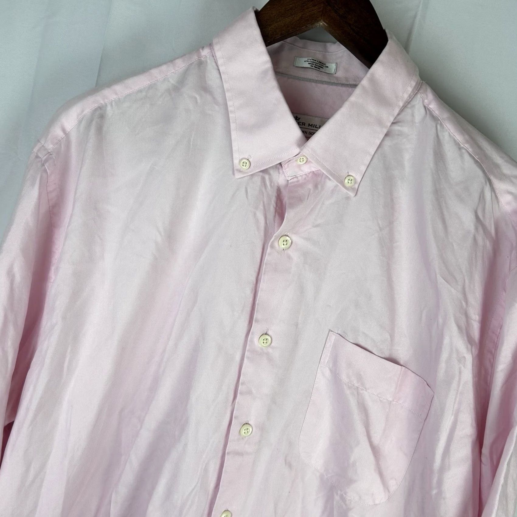 Peter Millar Peter Millar Shirt Mens XL Pink Crown Soft Silk Blend Long Sleeve Size US XL / EU 56 / 4 - 2 Thumbnail