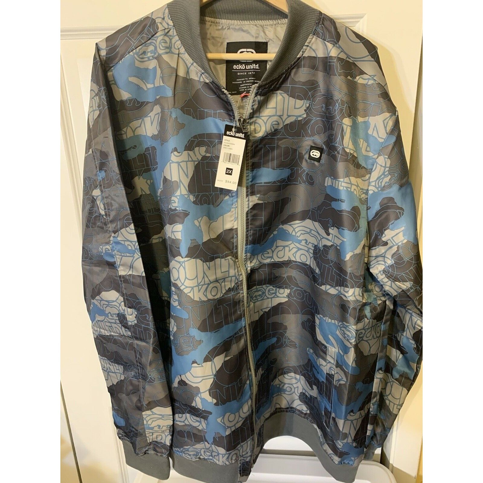 Ecko Unltd. New Ecko Unltd Jacket Camo Men’s Sz 2XL BLUE GRAY Size US XXL / EU 58 / 5 - 5 Thumbnail