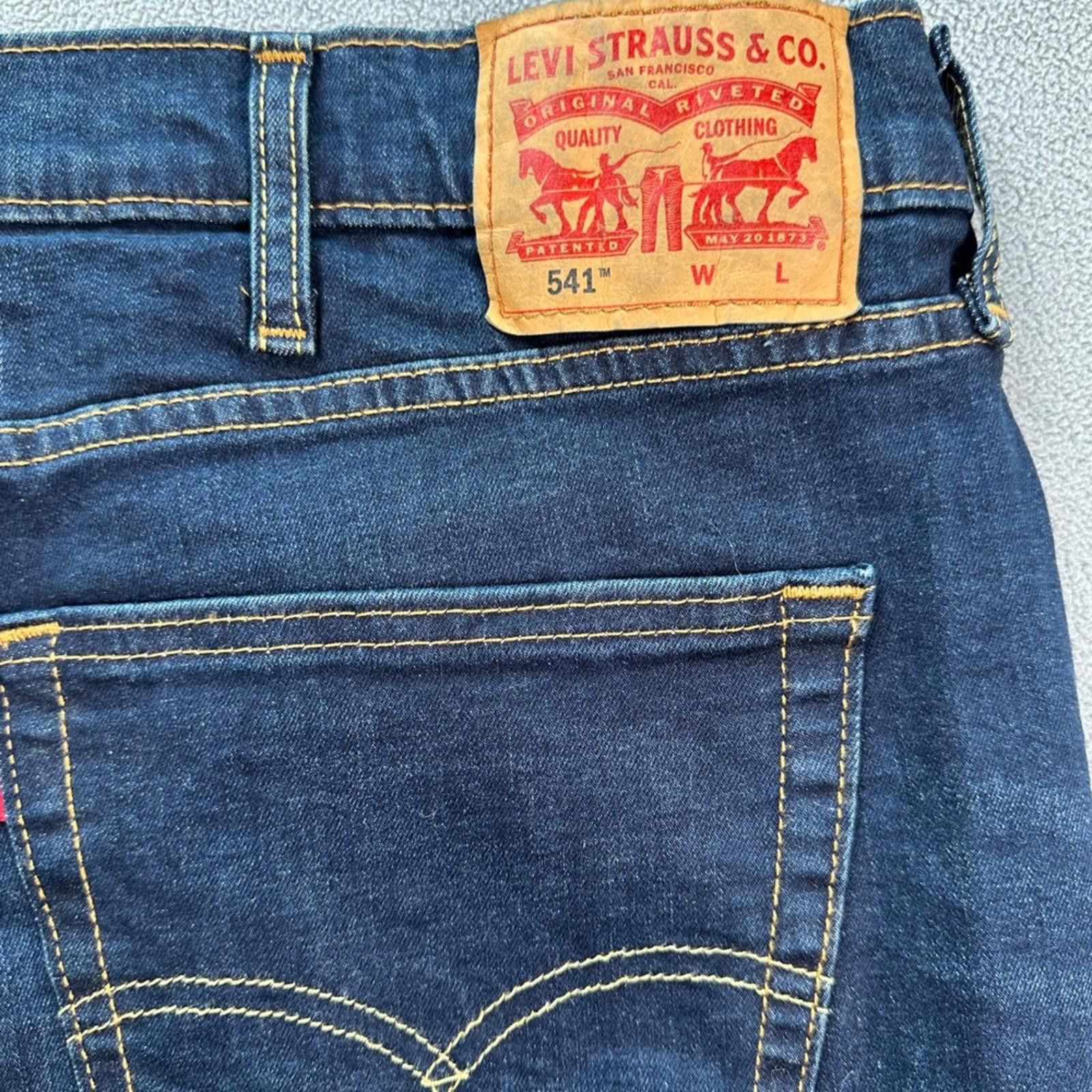 Other Levis 541 Jeans Men's 46x30 Athletic Taper Dark Wash Stretch Size US 44 / EU 60 - 5 Thumbnail