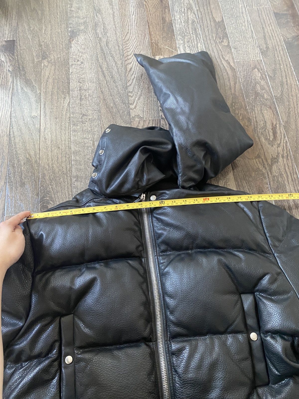 Rick Owens Rick Owens Funnel Neck Down lambskin Leather Sisyphus Jacket Size US M / EU 48-50 / 2 - 21 Thumbnail