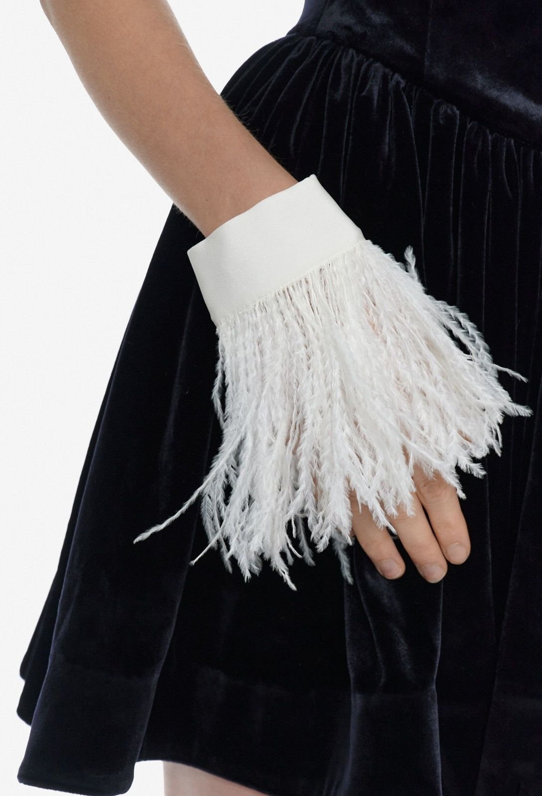 Ann Demeulemeester Ann Demeulemeester White Silk Sleeves Size ONE SIZE - 1 Thumbnail