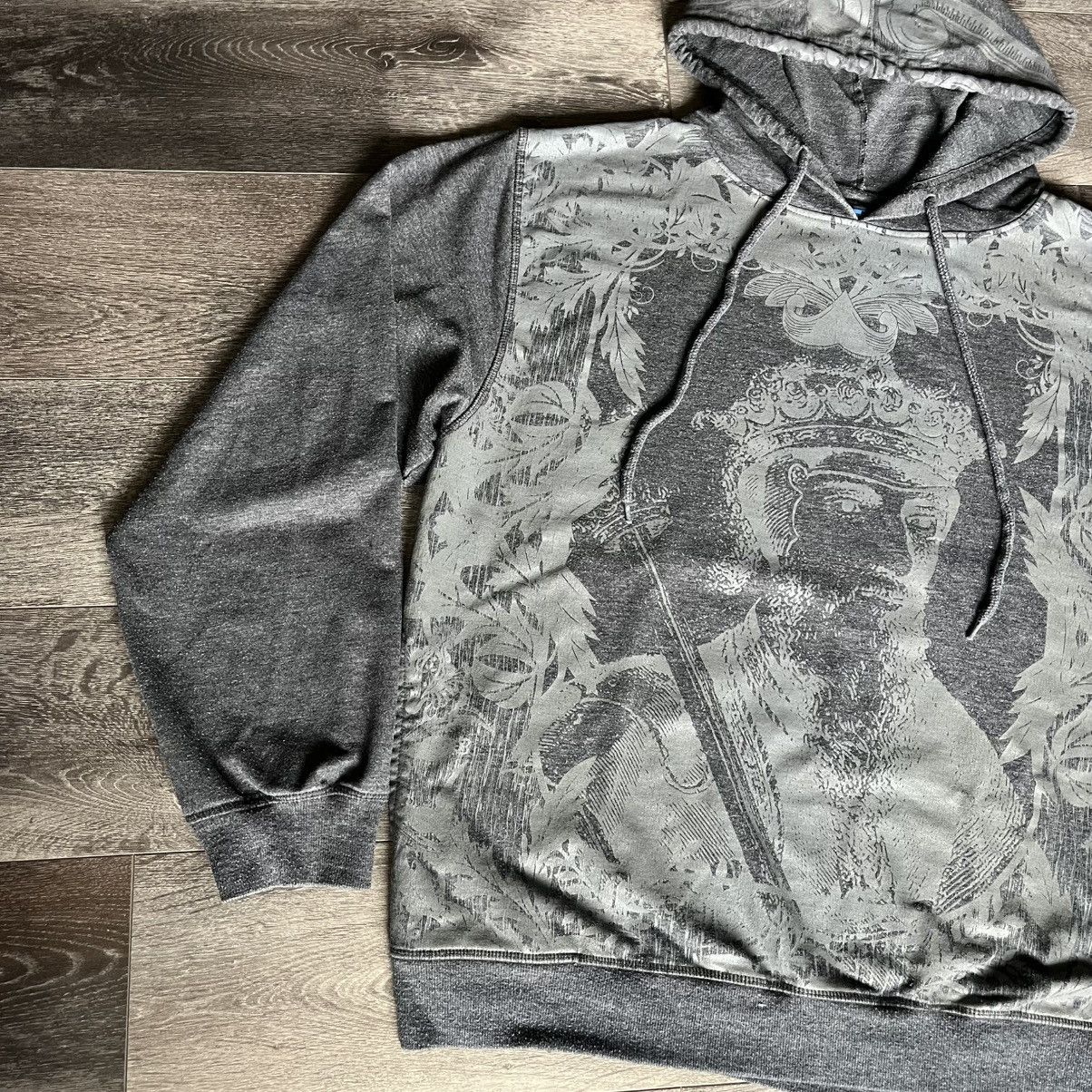 Vintage Vintage 2000s Royal Blue King Graphic Print Pullover Hoodie Size US XL / EU 56 / 4 - 3 Thumbnail