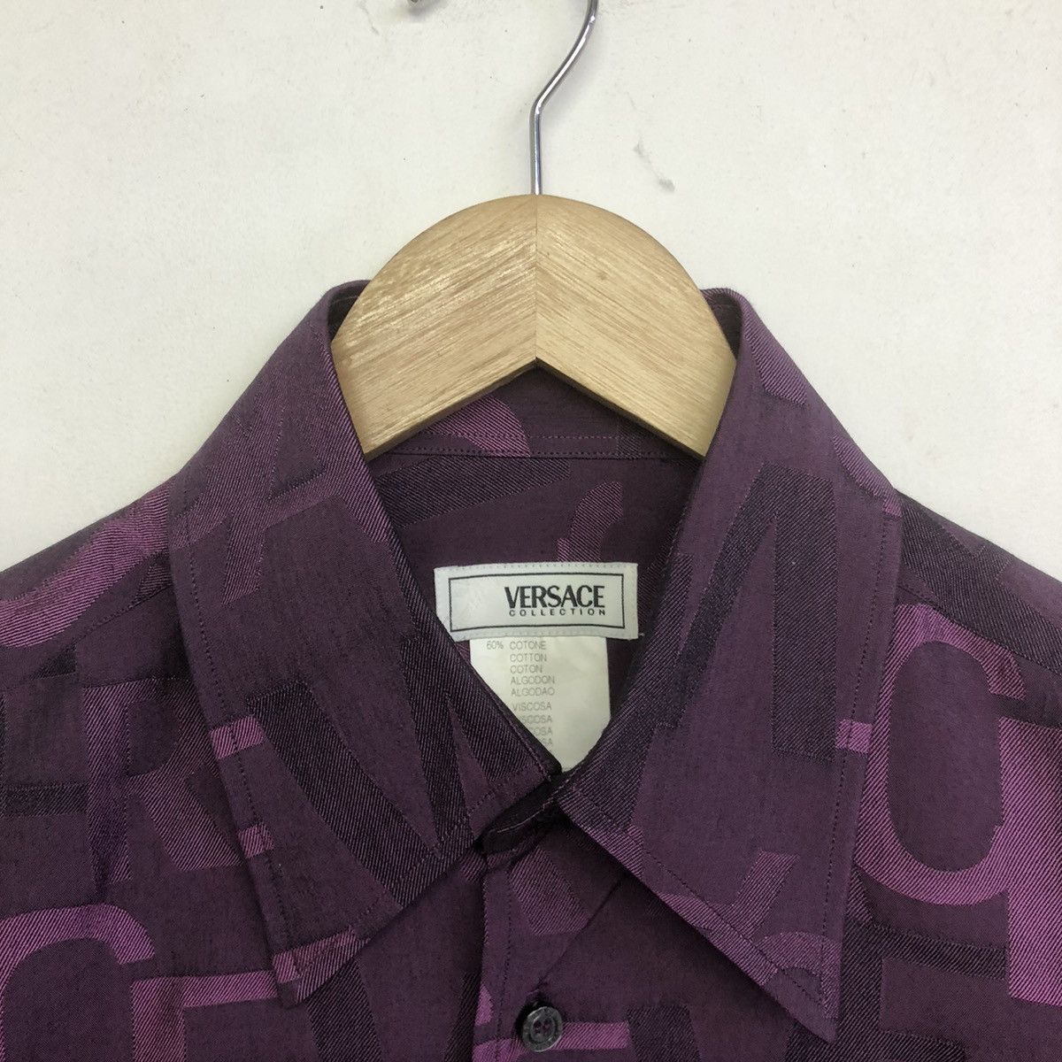 Versace VERSACE COLLECTION SPELLOUT BUTTON SHIRT Size US L / EU 52-54 / 3 - 5 Thumbnail