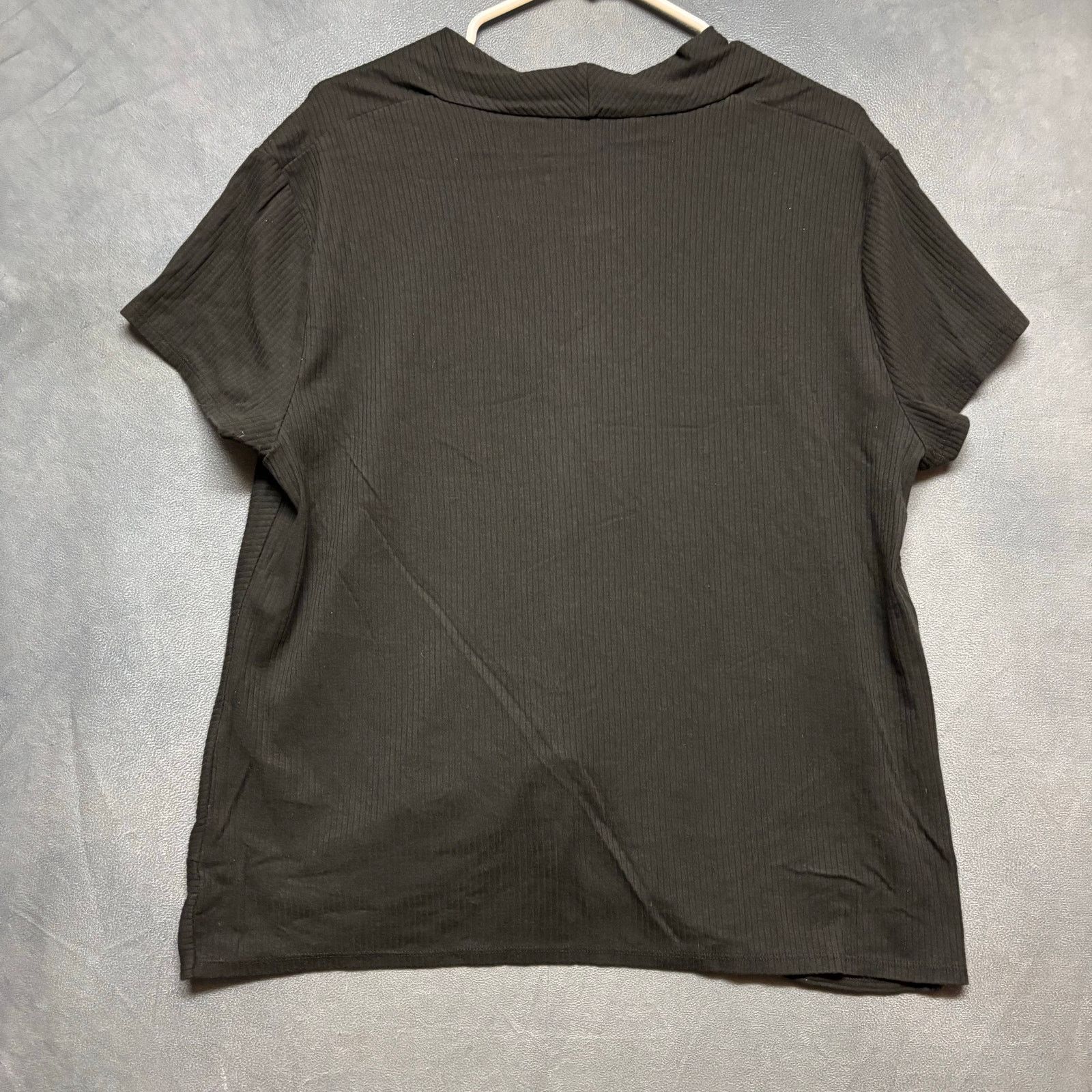 Other Willow Drive Black Ribbed Twist Front Top XL Soft Stretch Size XL / US 12-14 / IT 48-50 - 2 Thumbnail