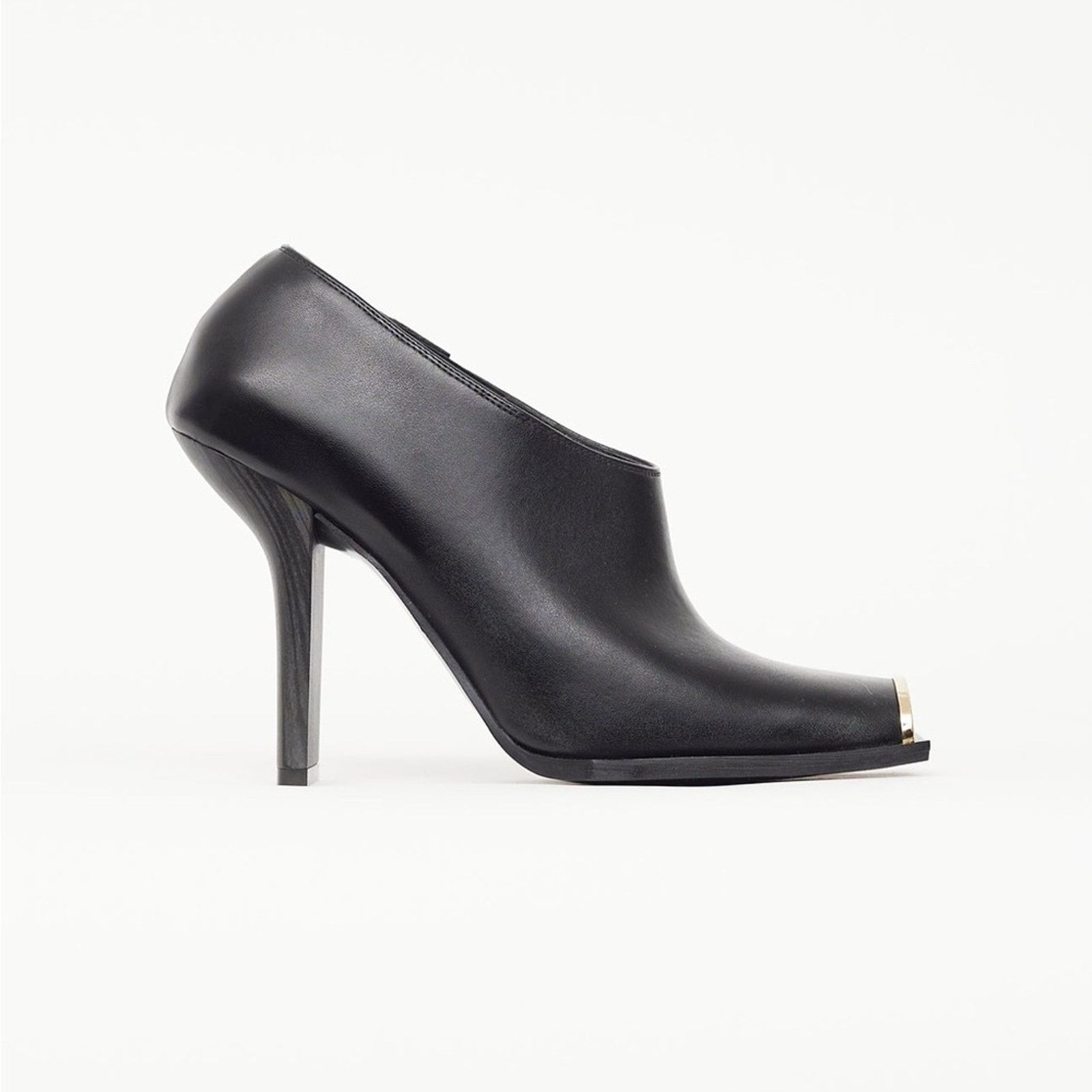 Stella McCartney Stella McCartney Black Leather Metal Tip Square Toe Boot 39 Size US 9 / IT 39 - 5 Thumbnail