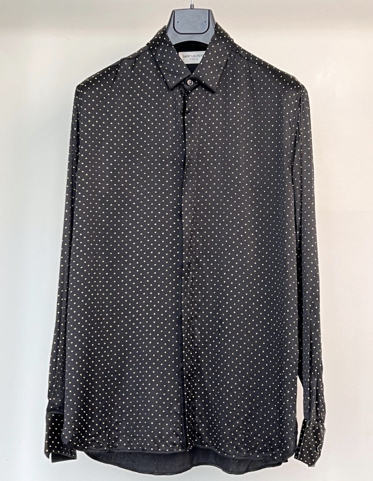 Saint Laurent Paris Saint Laurent Paris Black polka dot shirt