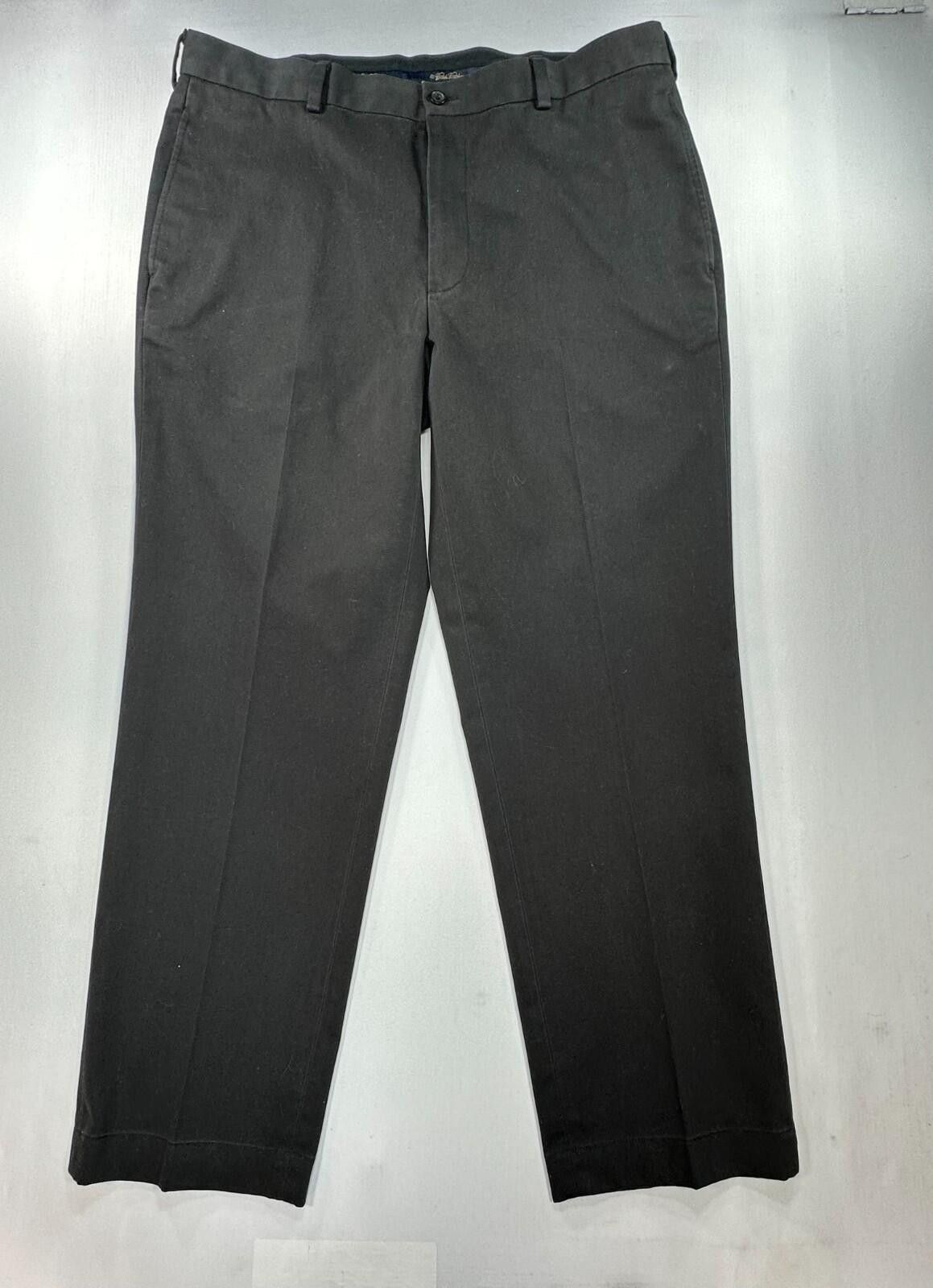 Brooks Brothers Brooks Bros Advantage Clark Cotton Chinos Black Mens 37/30 Size US 37 - 1 Thumbnail