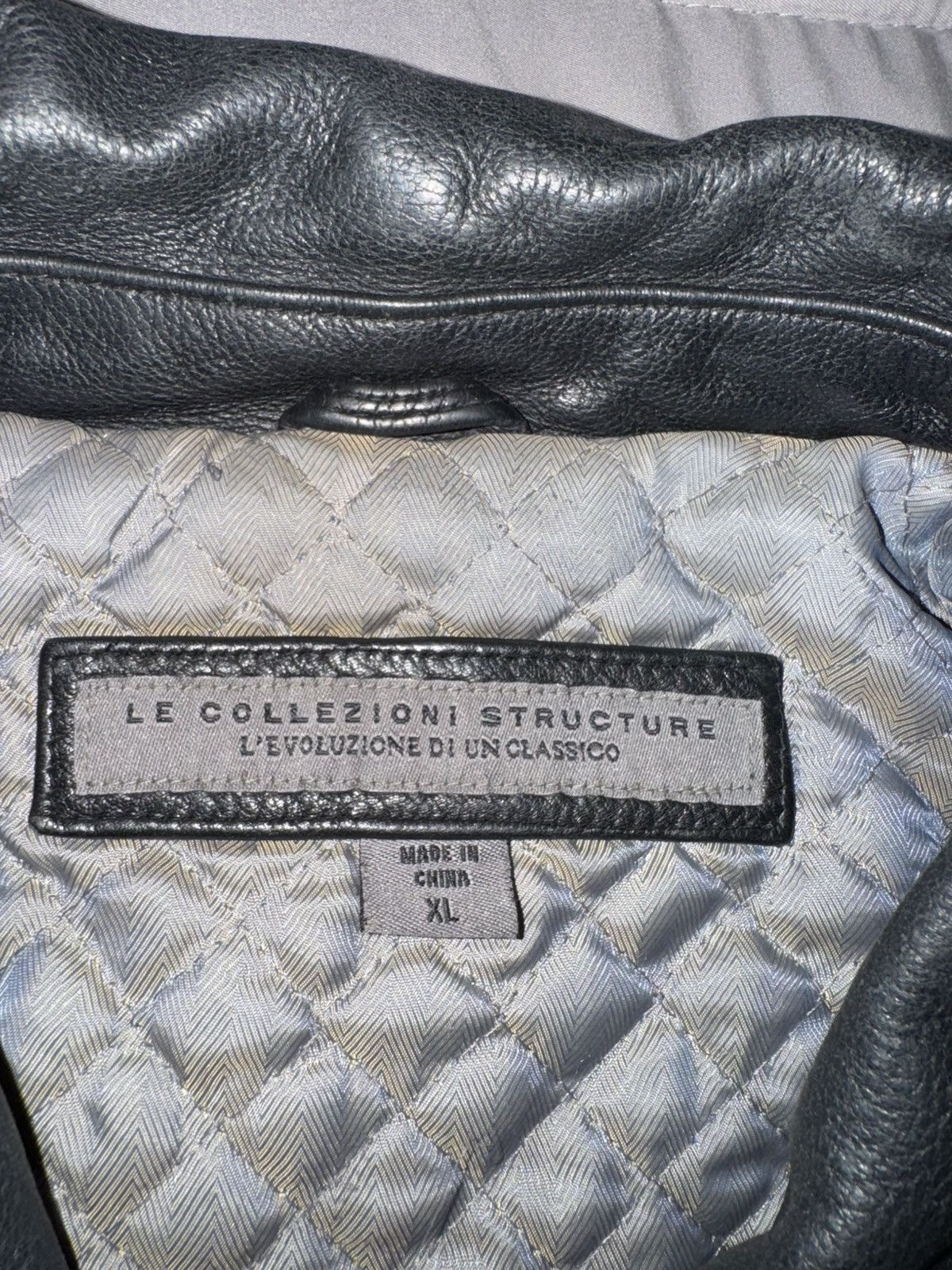 Other Le Collezioni Structure Leather Jacket Size US XL / EU 56 / 4 - 3 Thumbnail