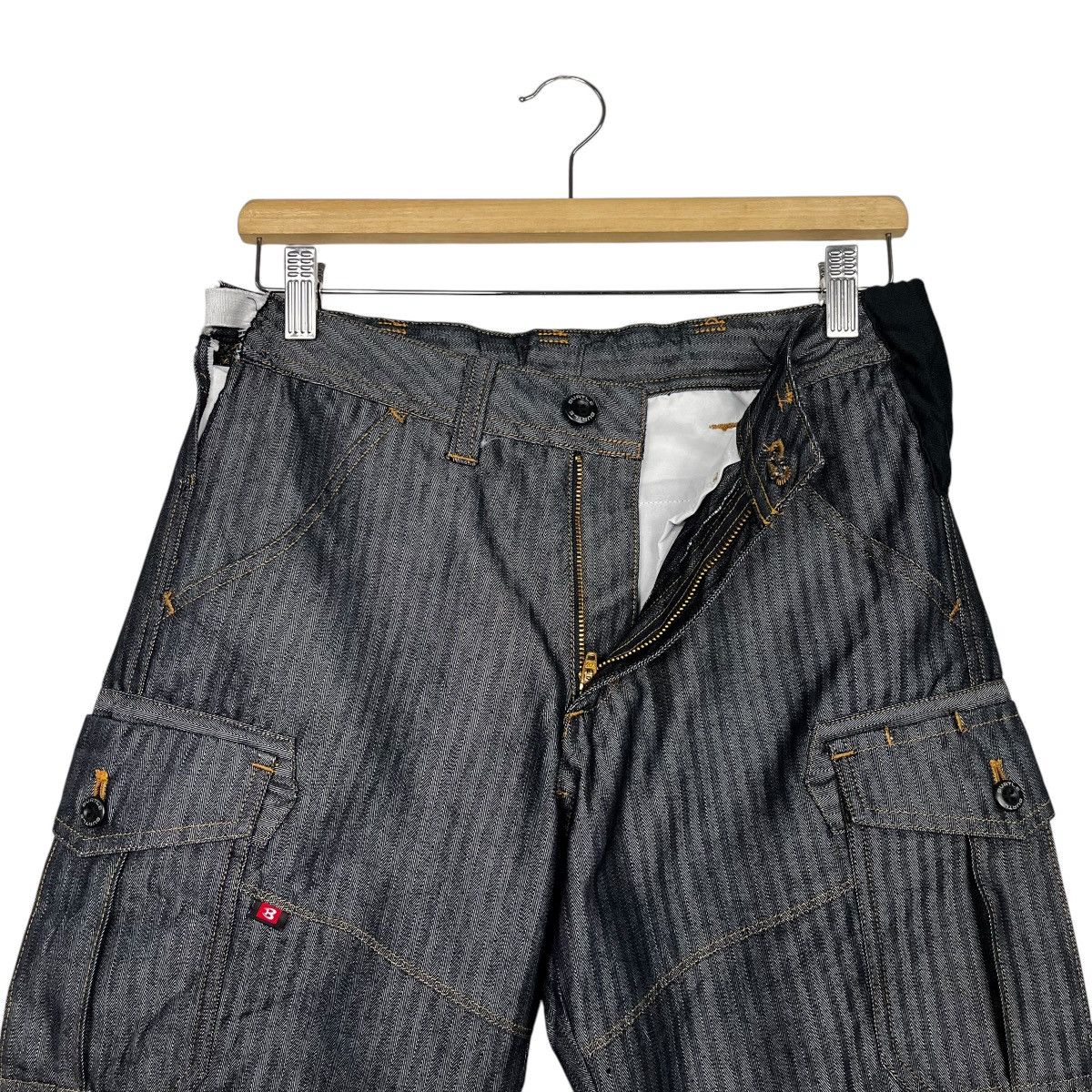 Japanese Brand Vintage Burtle Hickory Stripe Denim Jeans Size US 29 - 12 Thumbnail