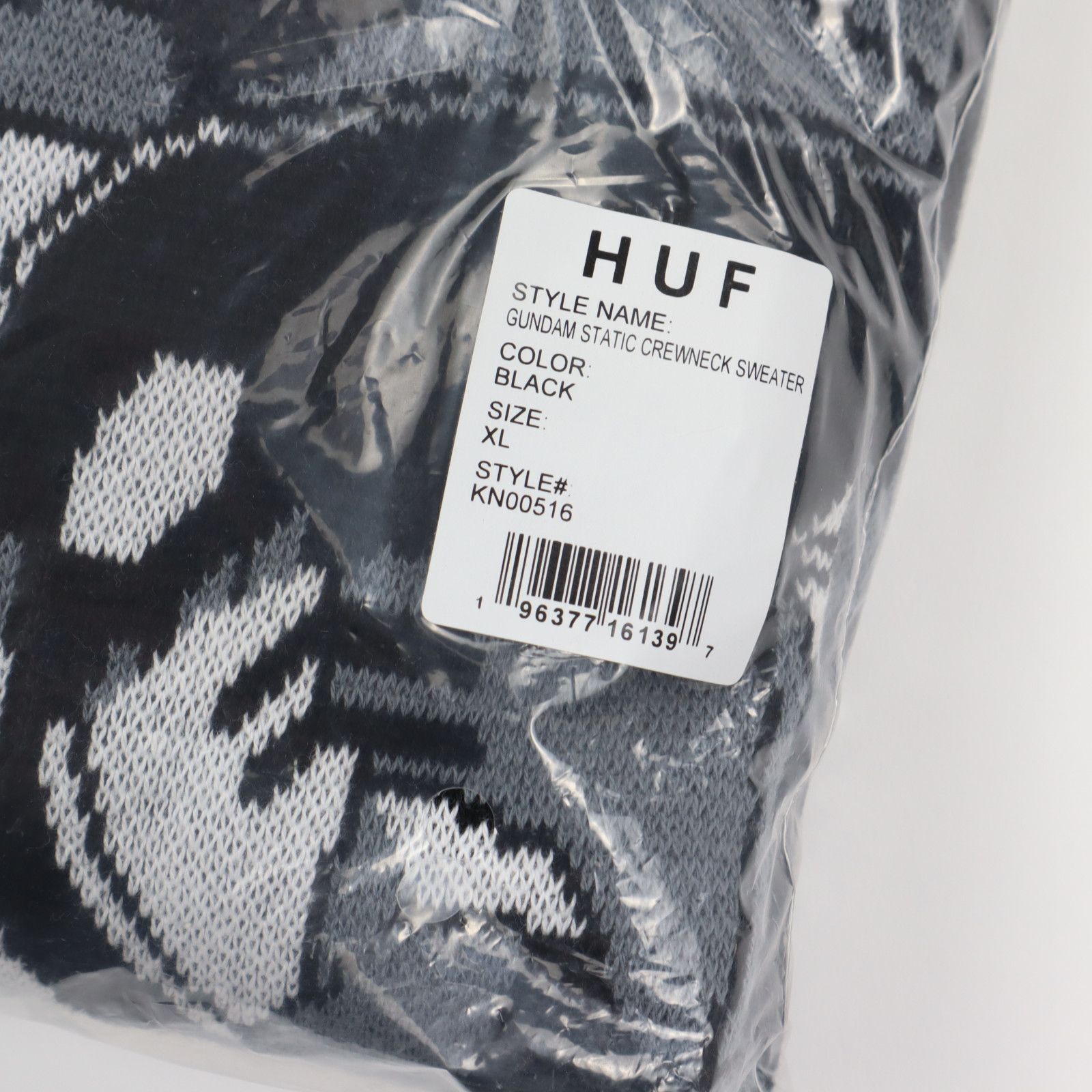Huf HUF x Gundam Wing Static Crewneck Cotton Sweater Size US XL / EU 56 / 4 - 5 Thumbnail