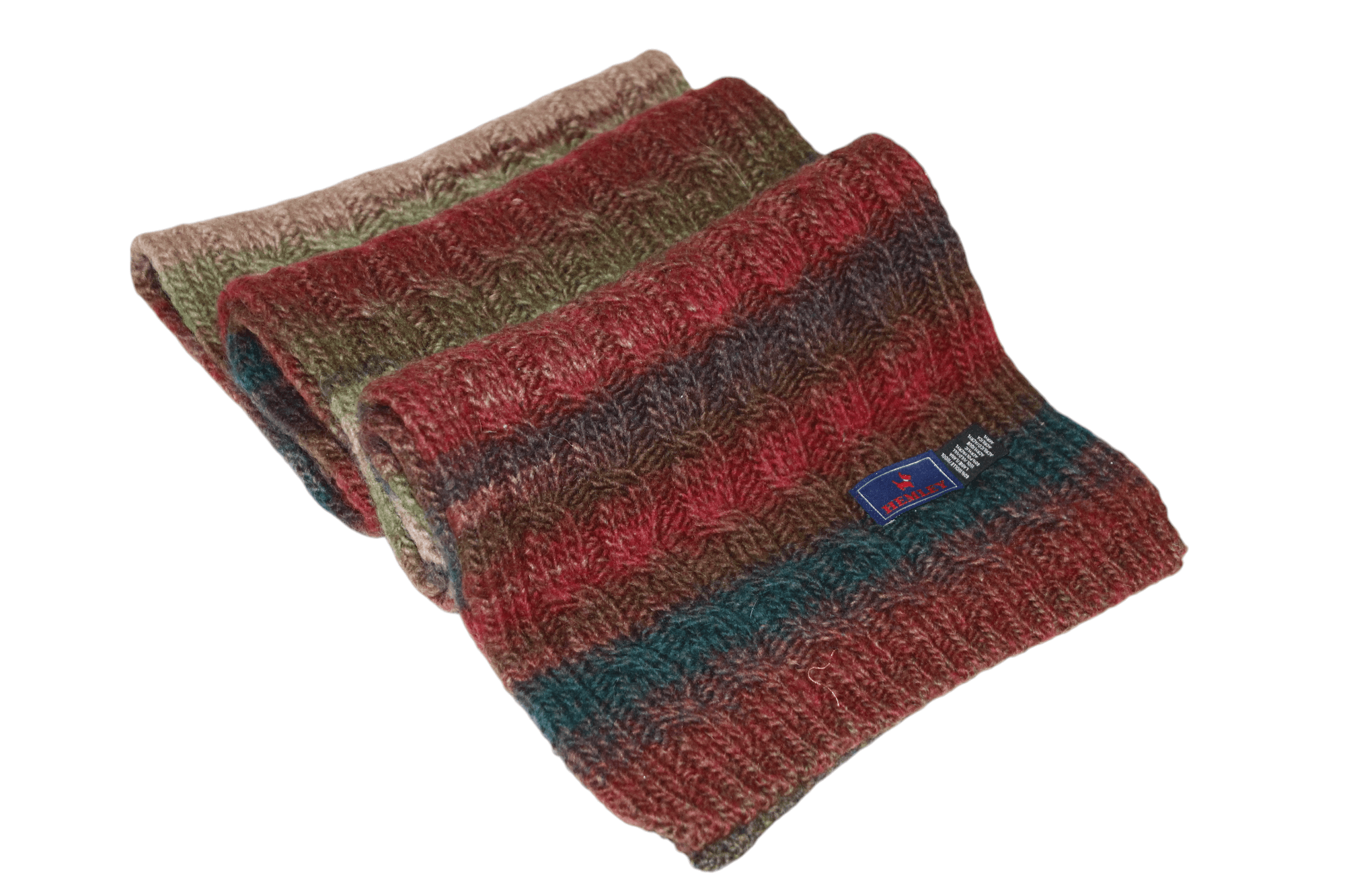 Other UK VTG Hemley gradient cable knit wool blend scarf 165x26cm Size ONE SIZE - 1 Thumbnail