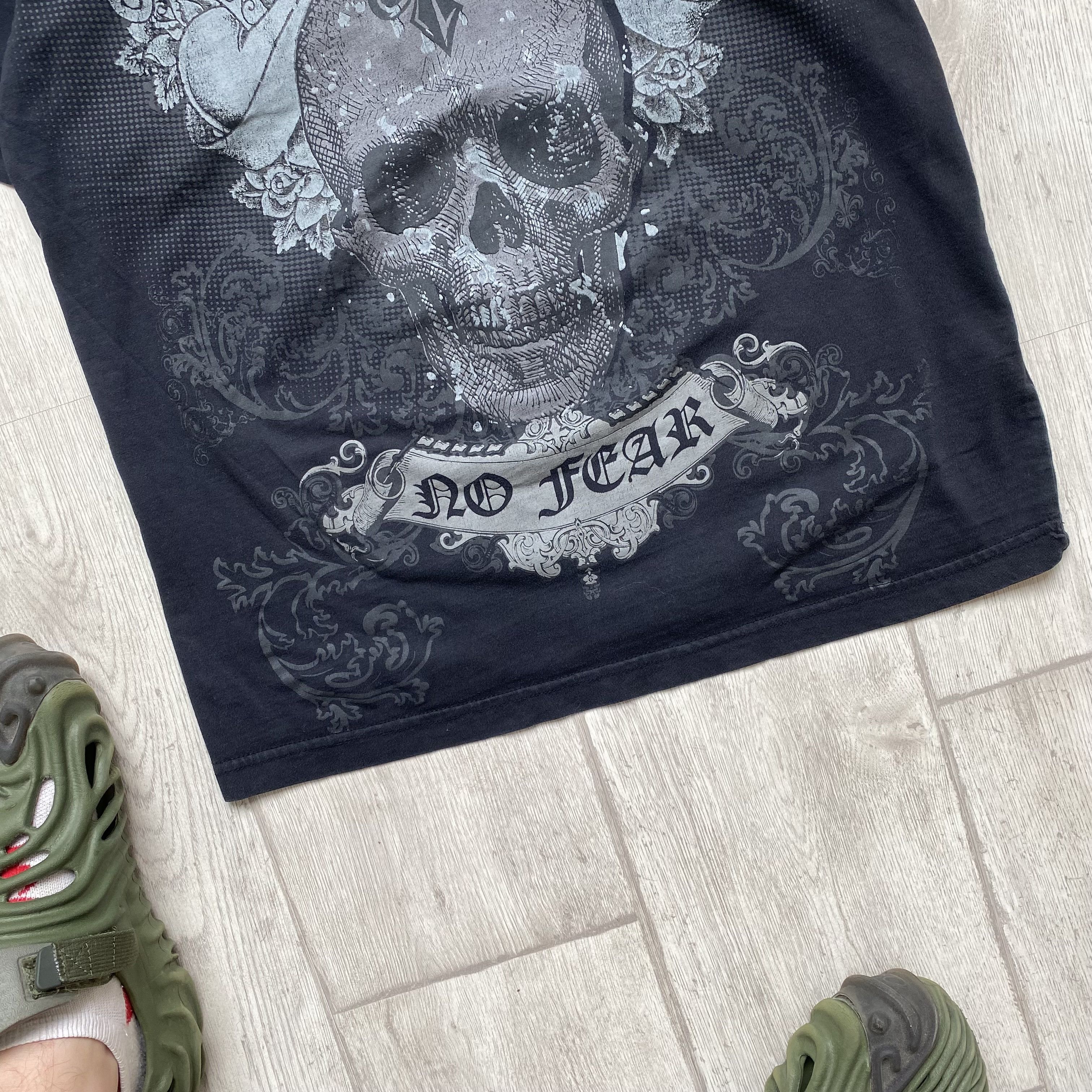 Affliction Vintage No Fear skull logo tee Affliction style v-neck Size US M / EU 48-50 / 2 - 2 Thumbnail