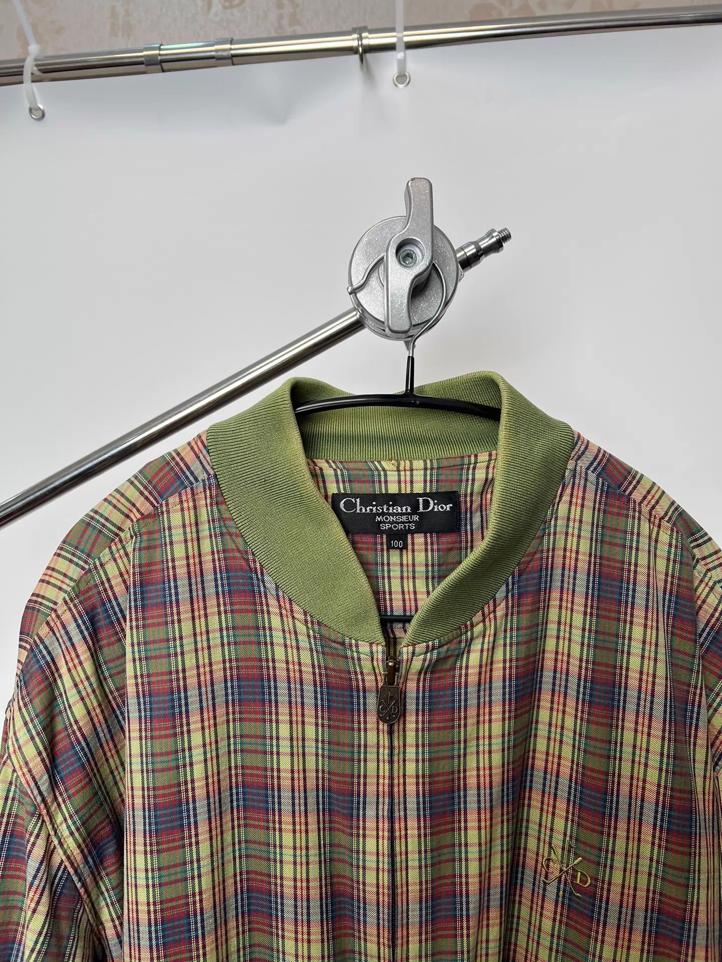 Dior Dior Sport Green Check Zipper Jacket Size US L / EU 52-54 / 3 - 3 Thumbnail