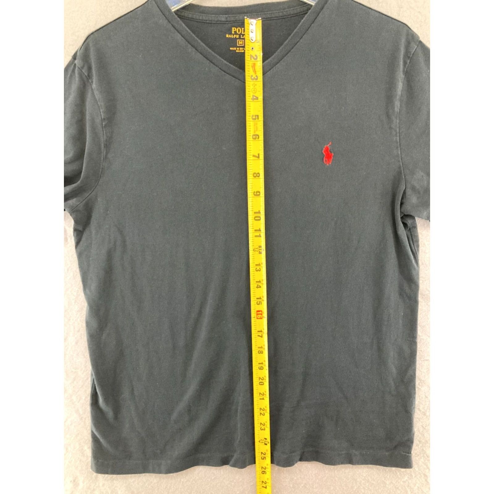 Ralph Lauren VINTAGE Polo Ralph Lauren V Neck Gray T Shirt Mens Medium Red Pony Short Sleeve Casual Size US M / EU 48-50 / 2 - 3 Thumbnail