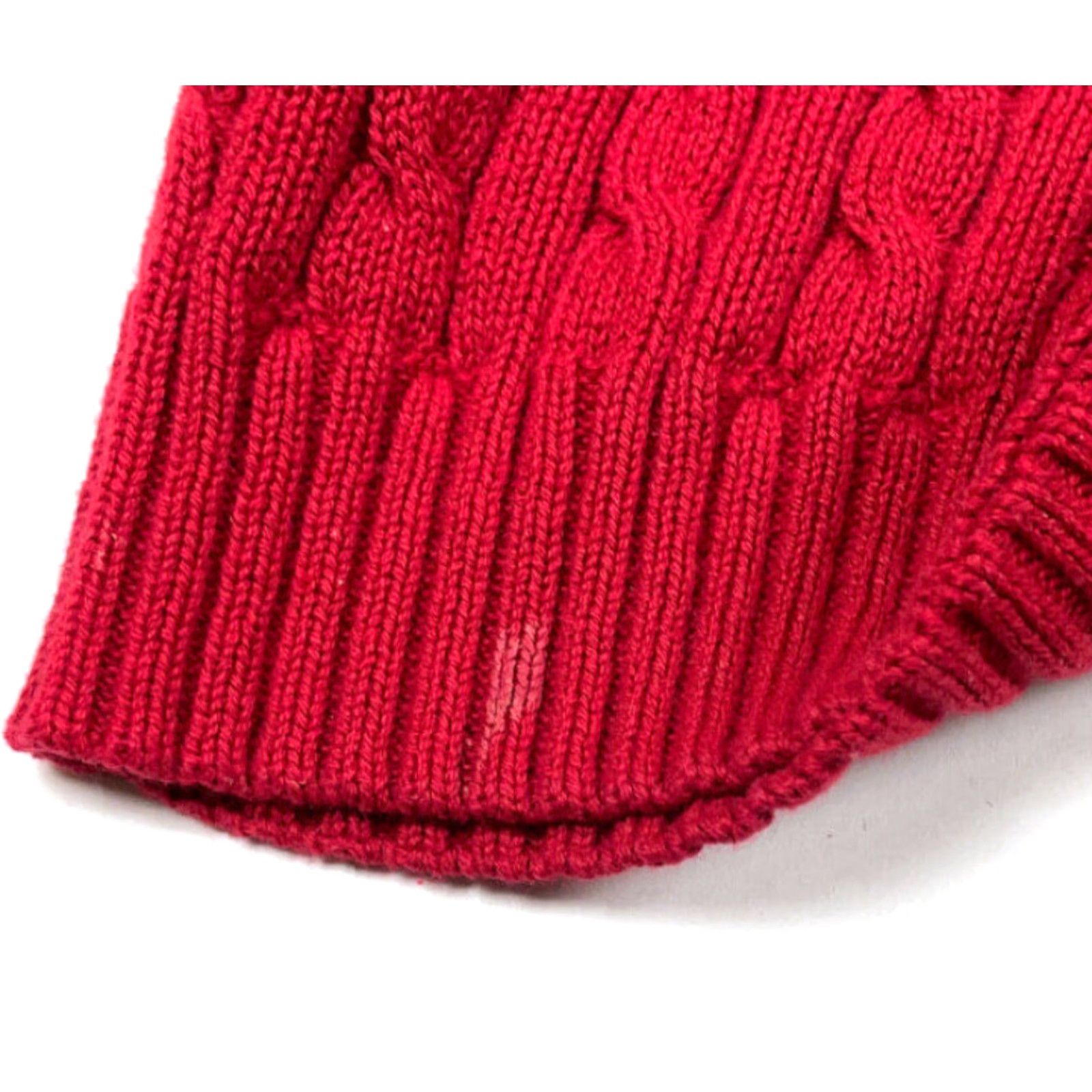 Chaps VTG 90s Red Cable Knit Pullover Sweater Chaps Men XL Cotton Embroidered Crew Neck Knit Style Pullover Size US XL / EU 56 / 4 - 7 Thumbnail