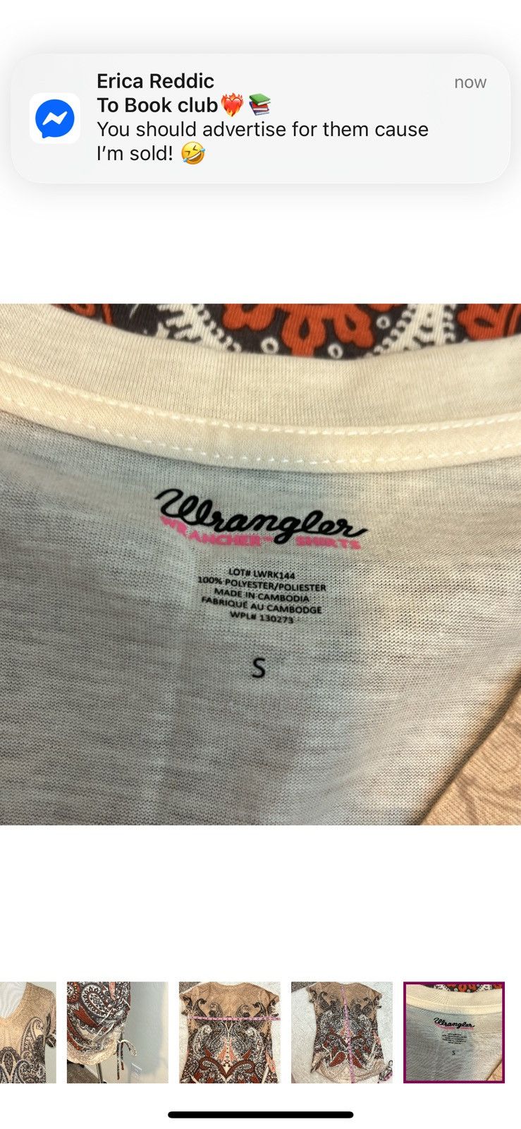 Wrangler Wrangler small western ruched shirt Size S / US 4 / IT 40 - 6 Thumbnail