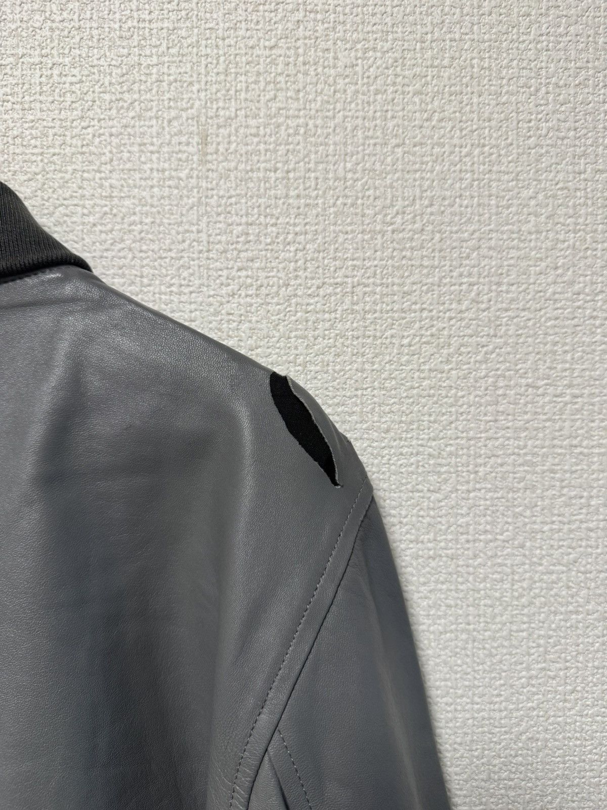 Yohji Yamamoto Yohji Yamamoto Pour Homme SS2001 Lamb Leather Varsity Jkt Size US M / EU 48-50 / 2 - 5 Thumbnail