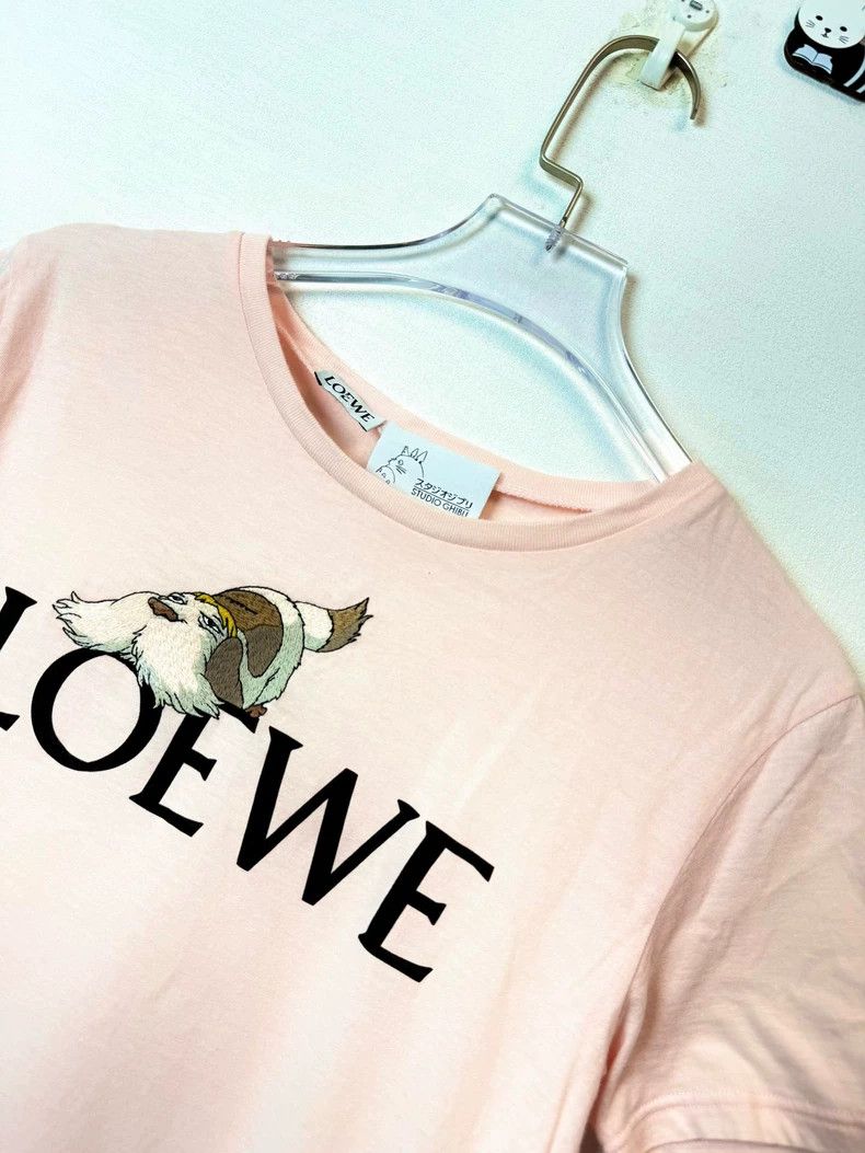 Loewe LOEWE Pink embroidered pattern printed logo letters short Size S / US 4 / IT 40 - 2 Thumbnail