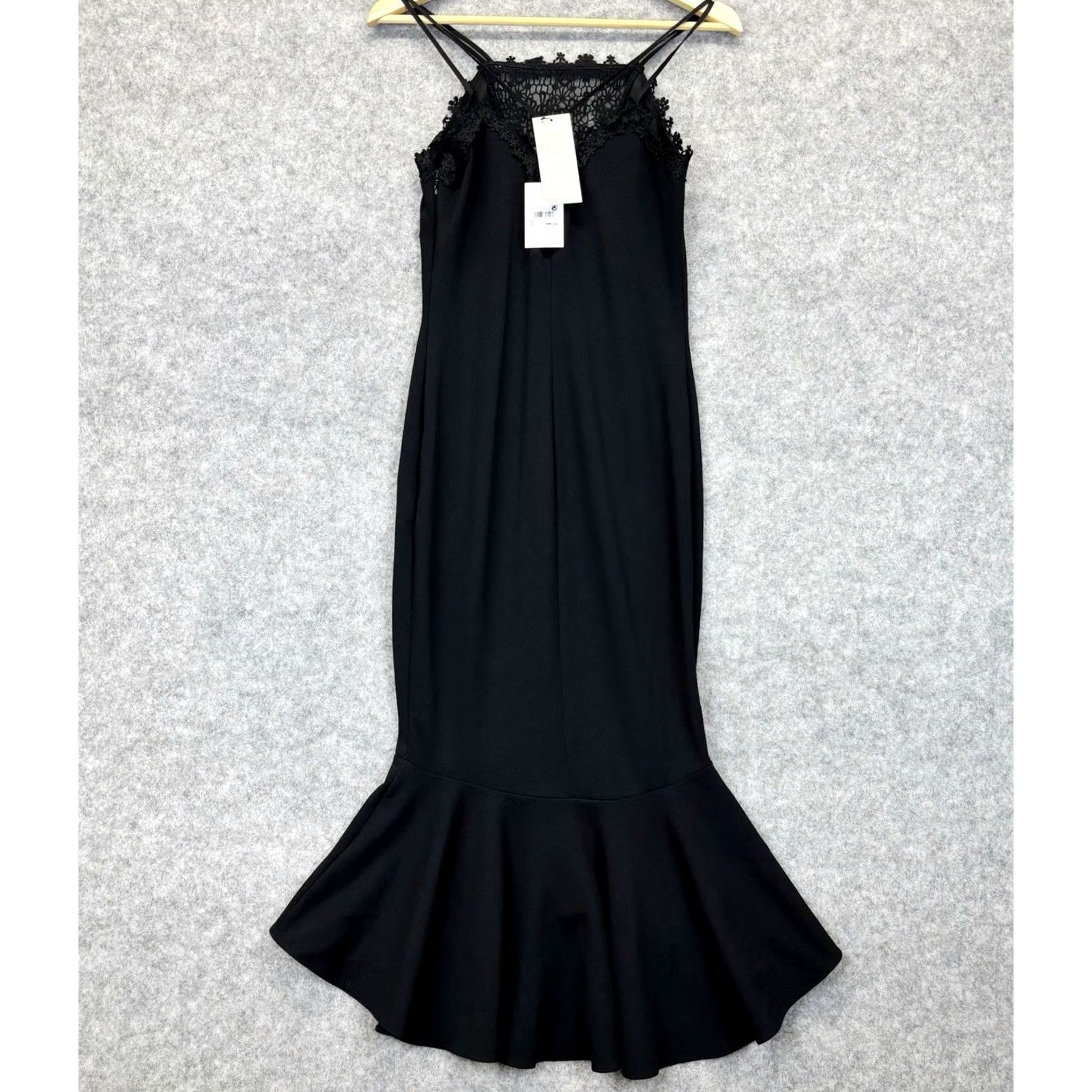 NEXT Next Dress UK10 Stretch Fishtail & Lace Strappy Black Evening Party Event Dress Size L / US 10 / IT 46 - 2 Thumbnail
