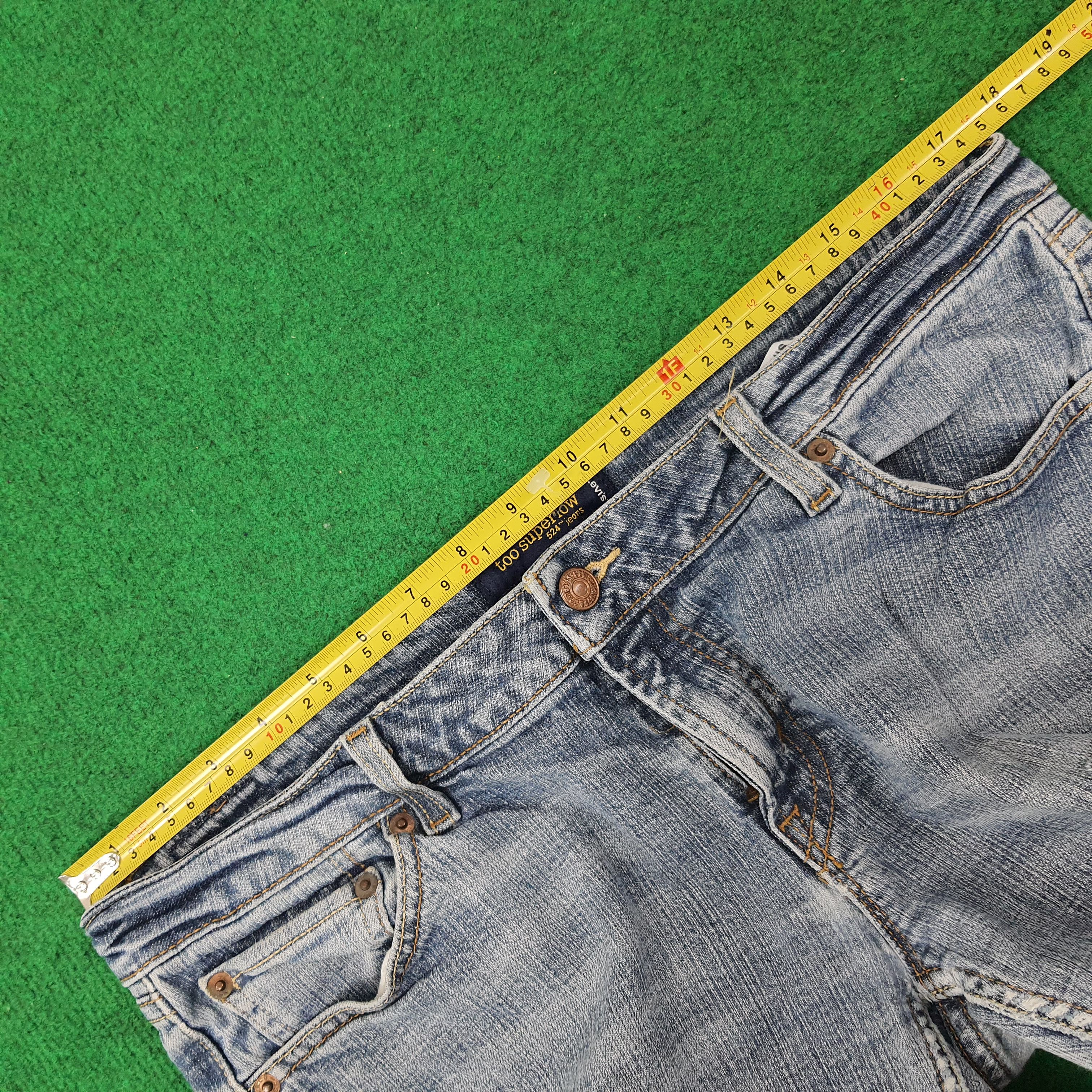 Levi's Vintage Levi's 524 Jeans Distressed Jeans C244N9 Size 35" - 11 Thumbnail