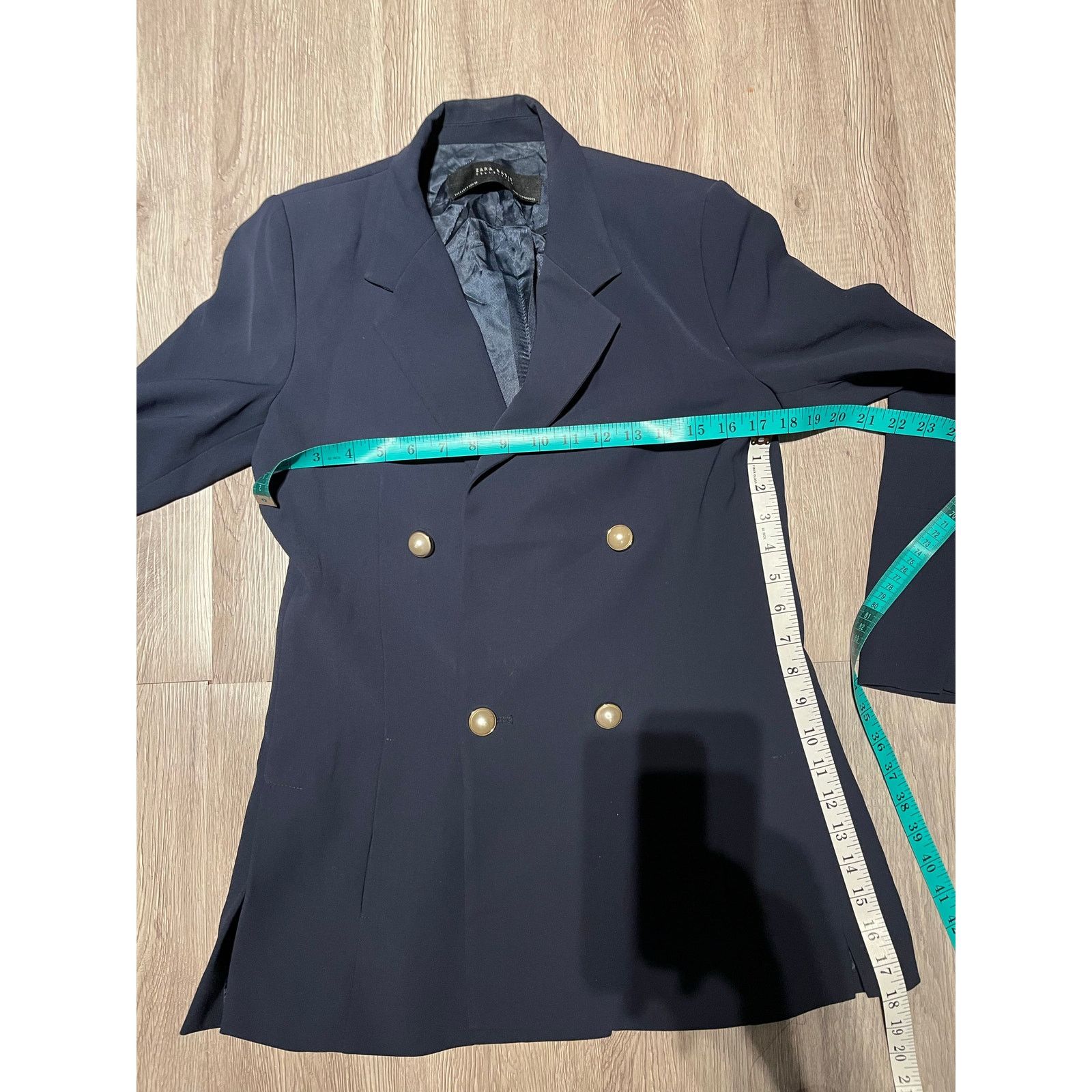 Zara Zara Women - Double Breasted Blazer / Navy / size Small Size S / US 4 / IT 40 - 3 Thumbnail