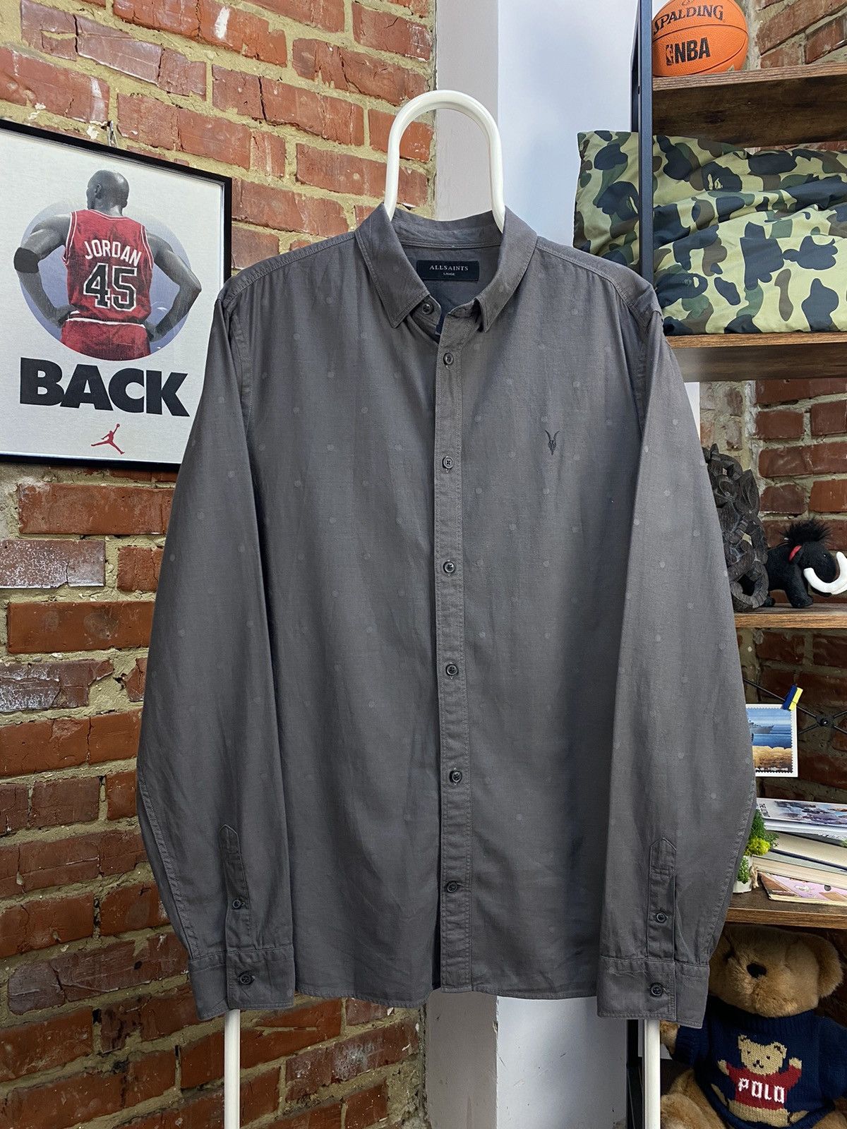 Allsaints AllSaints Putnam Casual Button Down Long Sleeve Shirt Size US L / EU 52-54 / 3 - 1 Thumbnail