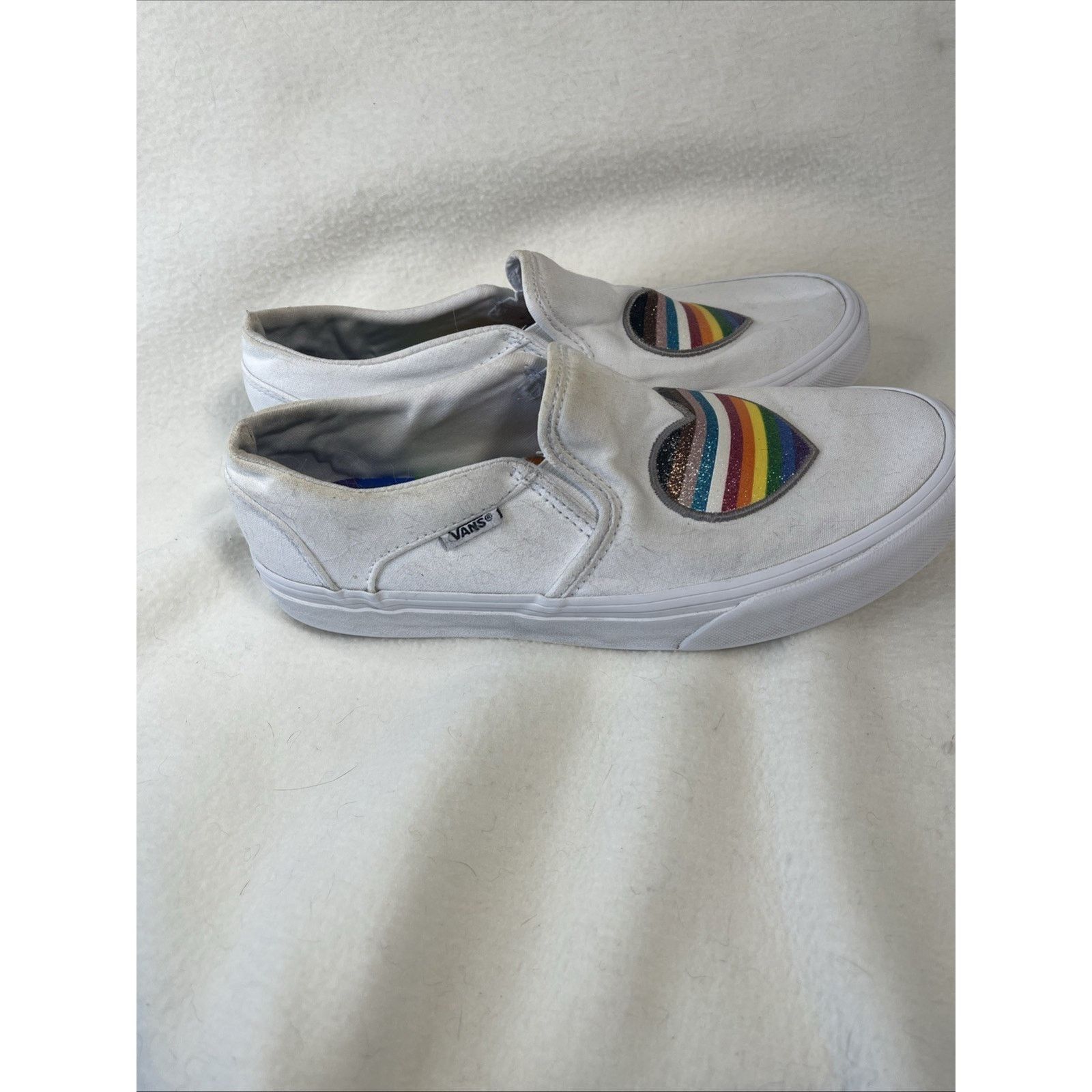 Vans Vans Asher Pride Glitter Rainbow Heart Women's Size 7.5 Size US 7.5 / IT 37.5 - 3 Thumbnail