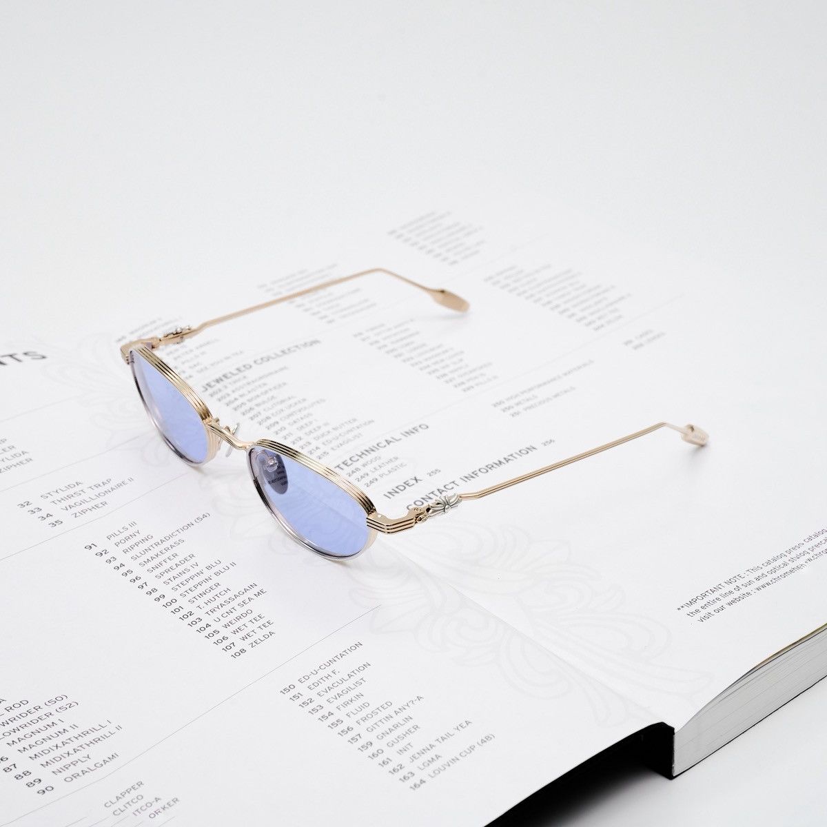 Chrome Hearts CHROME HEARTS CLITORIAL SHINY SILVER/ GOLD PLATED SUNGLASSES Size ONE SIZE - 1 Thumbnail