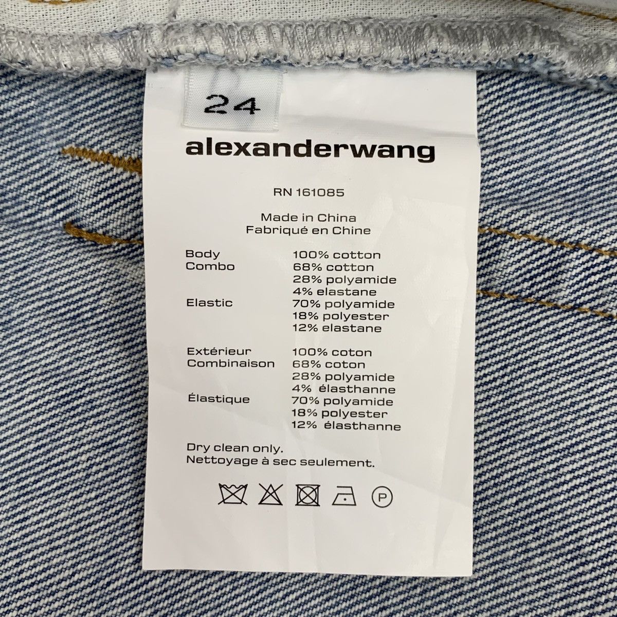 Alexander Wang Alexander Wang Fake Two-piece Low-rise Denim Shorts K26WX Size 24" / US 00 / IT 34 - 8 Thumbnail